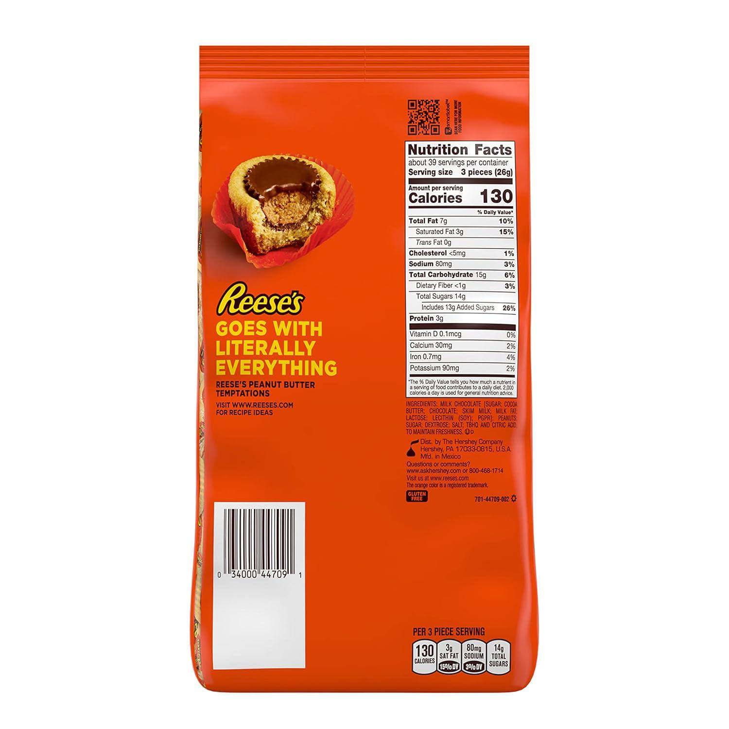 imageREESES Miniatures Milk Chocolate Peanut Butter Cups Candy Party Pack Halloween Candy 356 ozREESES Party Pack