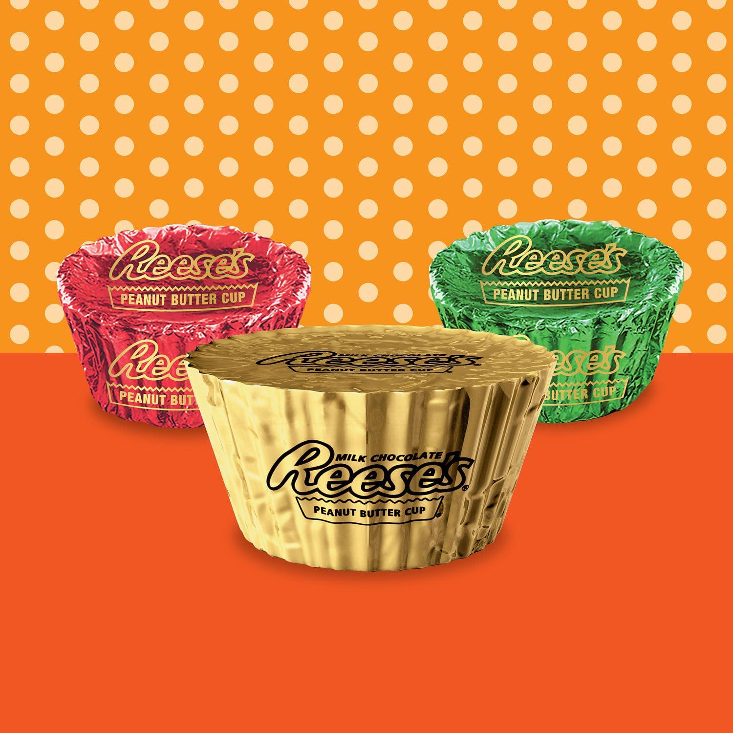 imageREESES Miniatures Milk Chocolate Peanut Butter Cups Christmas Candy Plastic Cane 217 ozMilk Chocolate