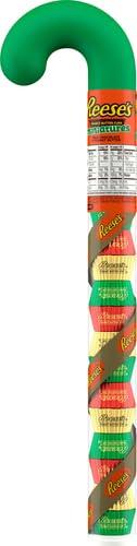 imageREESES Miniatures Milk Chocolate Peanut Butter Cups Christmas Candy Plastic Cane 217 ozPeanutButter