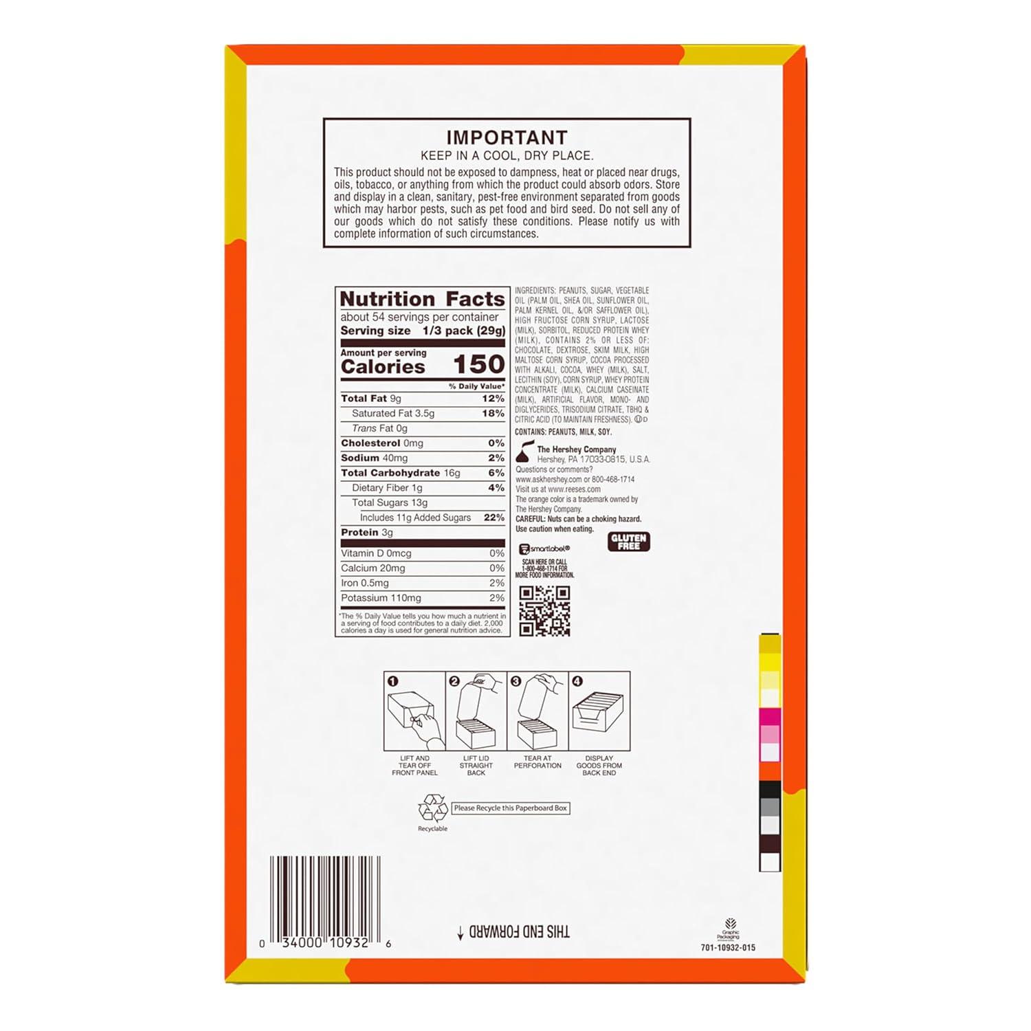 imageREESES NUTRAGEOUS Chocolate Peanut Butter Caramel and Peanut King Size Candy Bars 31 oz 18 Count