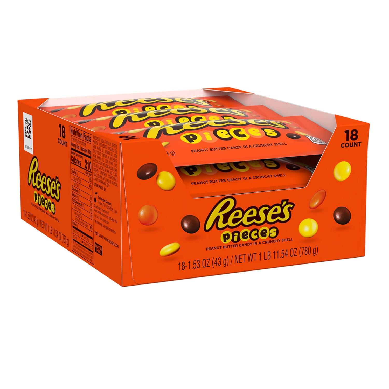 imageREESES PIECES Peanut Butter in a Crunchy Shell Candy Bags 153 oz 18 CountPeanut Butter