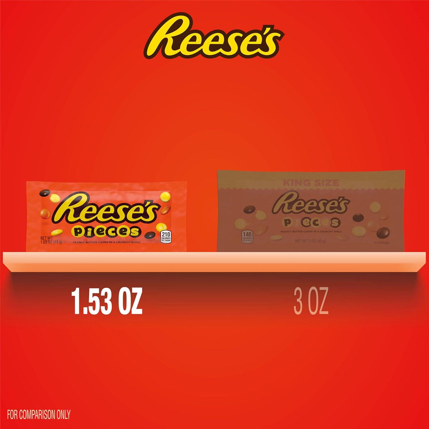 imageREESES PIECES Peanut Butter in a Crunchy Shell Candy Bags 153 oz 18 CountPeanut Butter