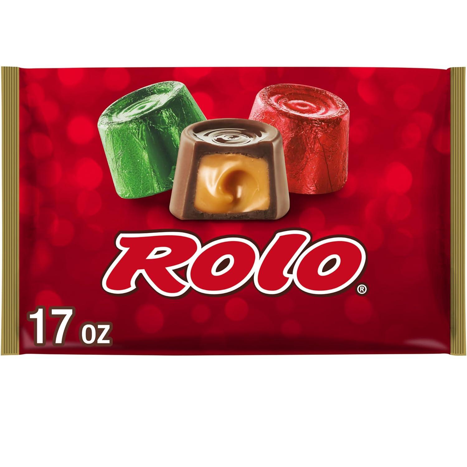 imageROLO Rich Chocolate Caramels Christmas Candy Bag 17 ozCaramel