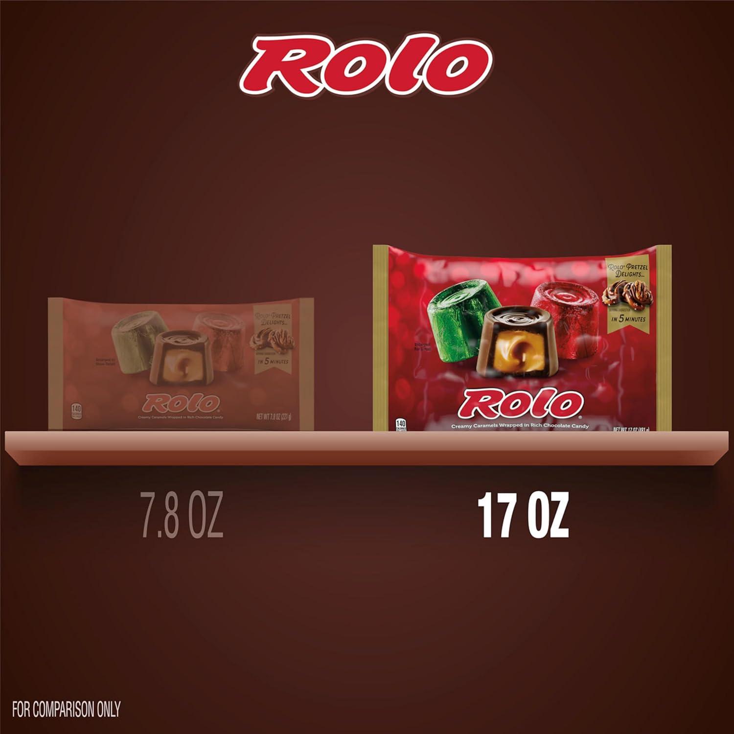 imageROLO Rich Chocolate Caramels Christmas Candy Bag 17 ozCaramel