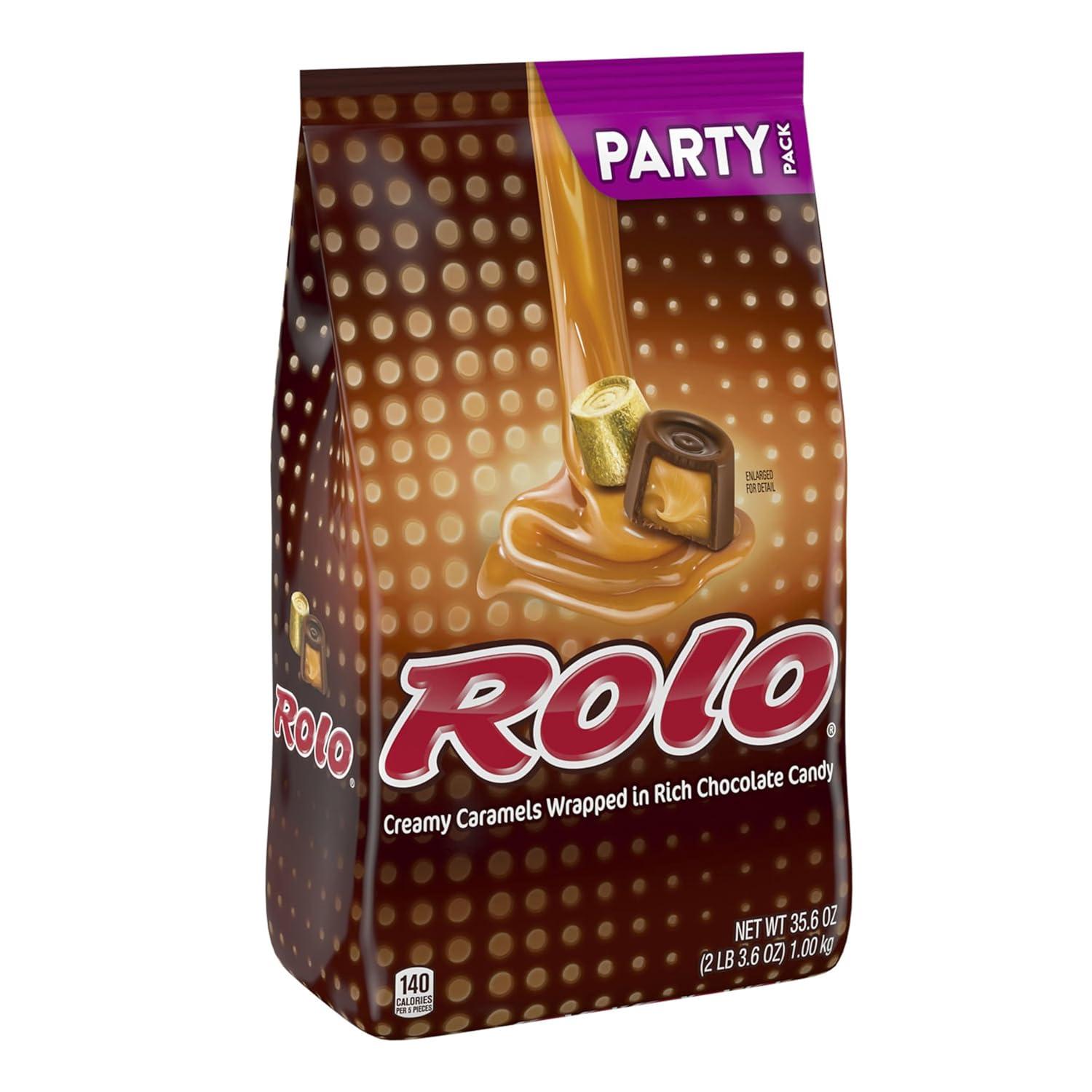 imageROLO Rich Chocolate Caramels Christmas Candy Bag 17 ozCaramel