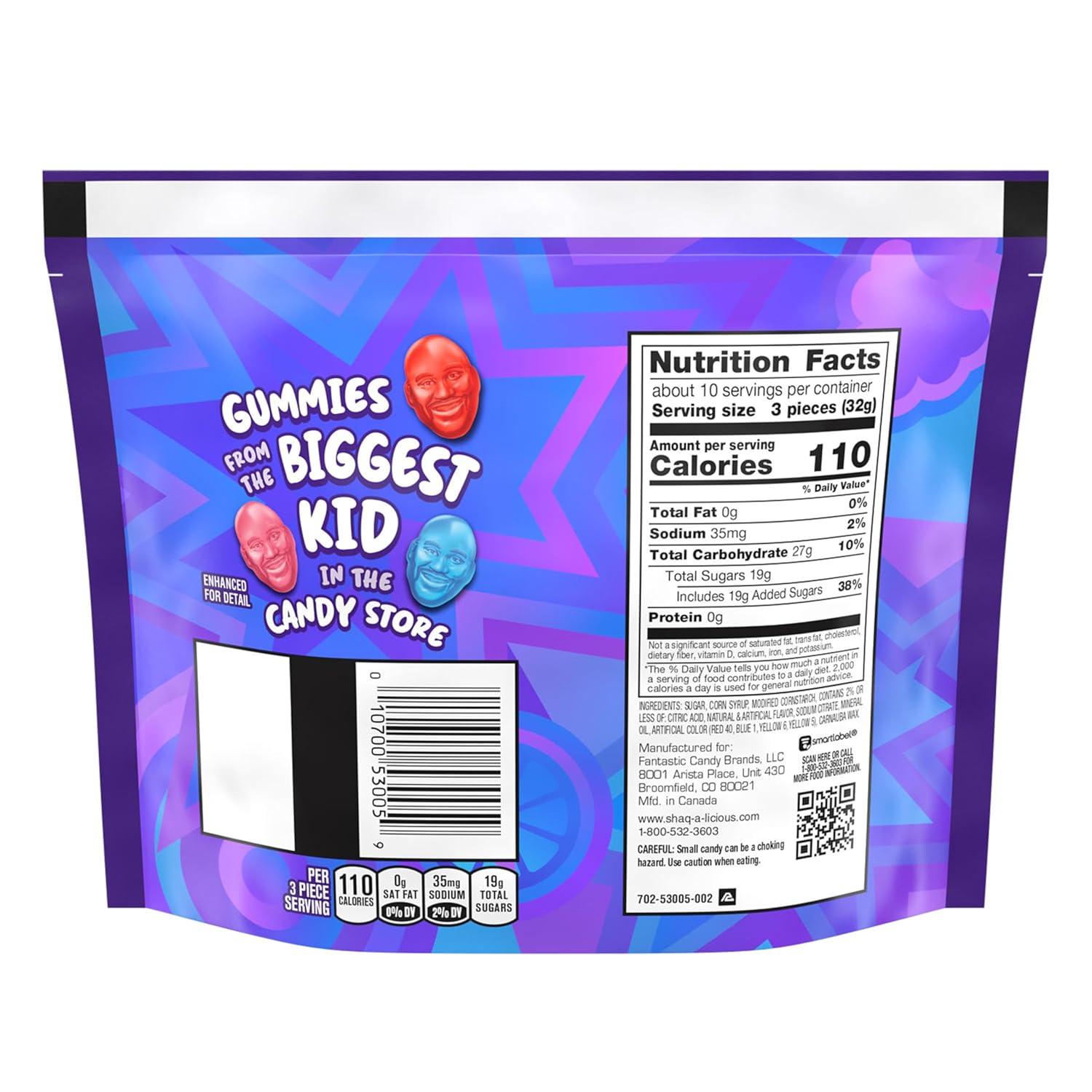 imageSHAQALICIOUS XL GUMMIES Original Flavor Chewy Candy Bag 118 ozOriginal