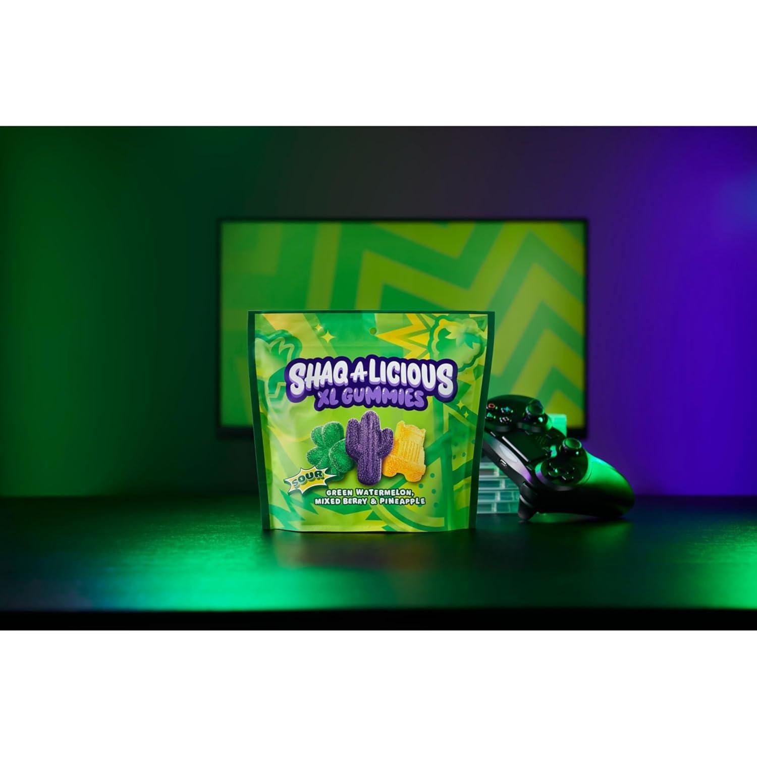 imageSHAQALICIOUS XL GUMMIES Original Flavor Chewy Candy Bag 118 ozSour Gummies