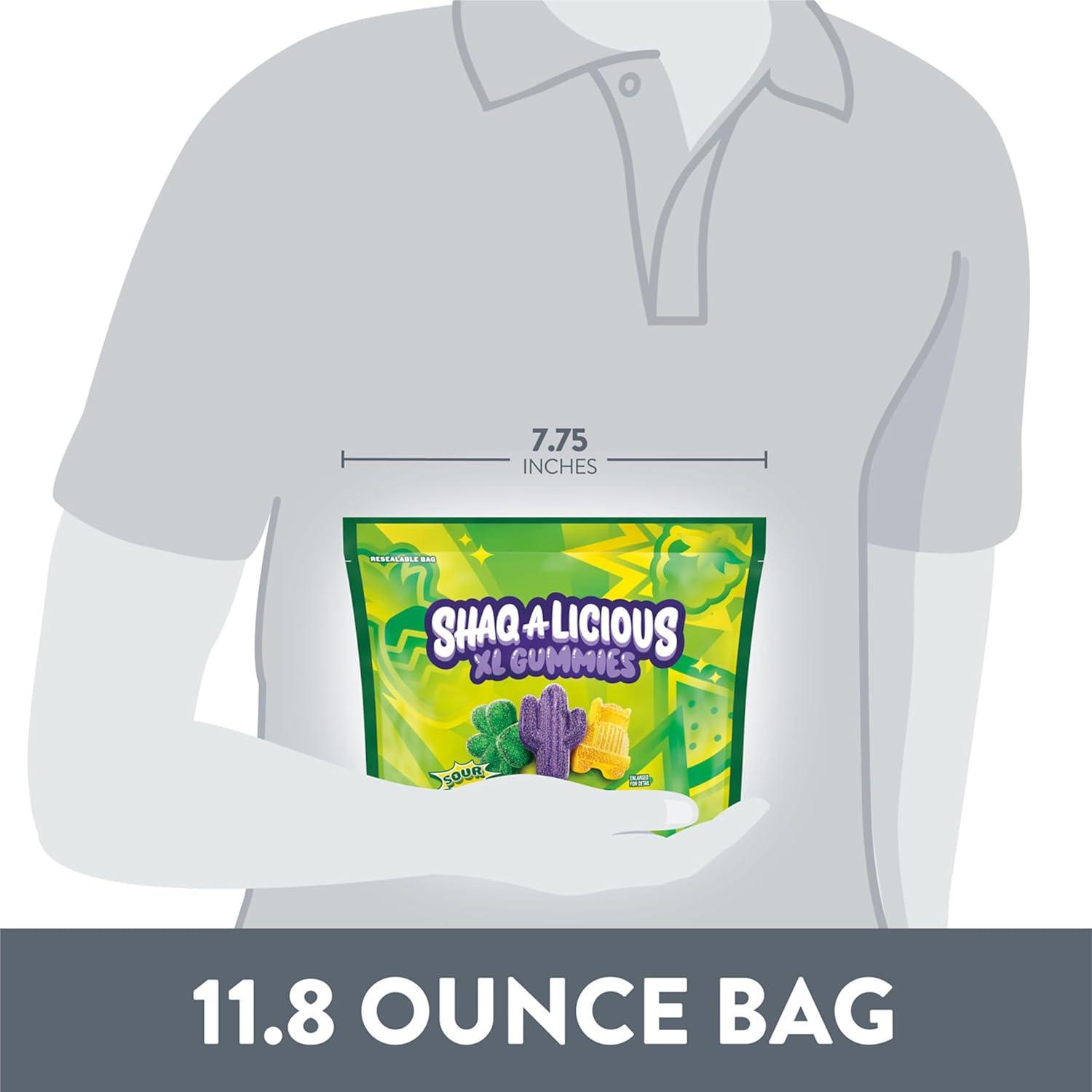 imageSHAQALICIOUS XL GUMMIES Original Flavor Chewy Candy Bag 118 ozSour Gummies