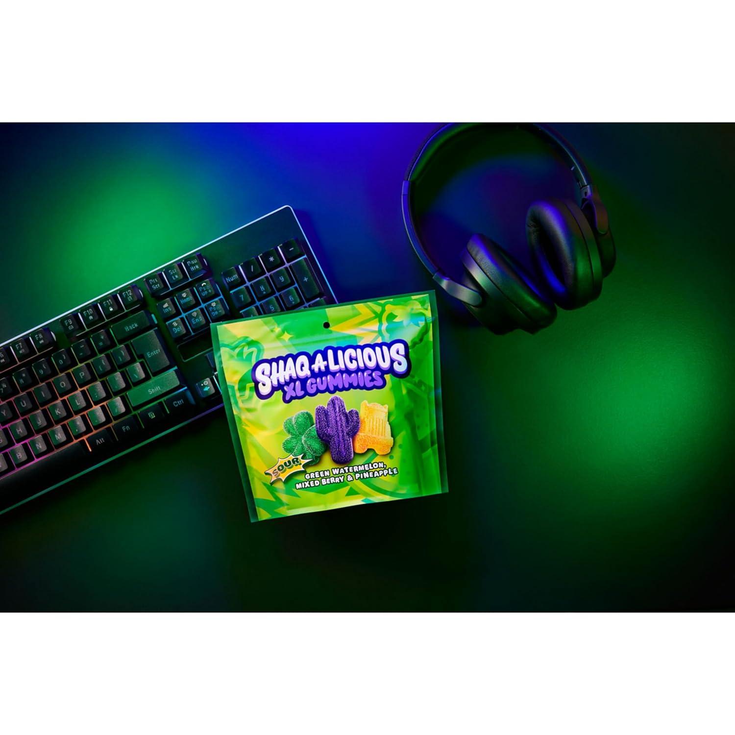 imageSHAQALICIOUS XL GUMMIES Original Flavor Chewy Candy Bag 118 ozSour Gummies