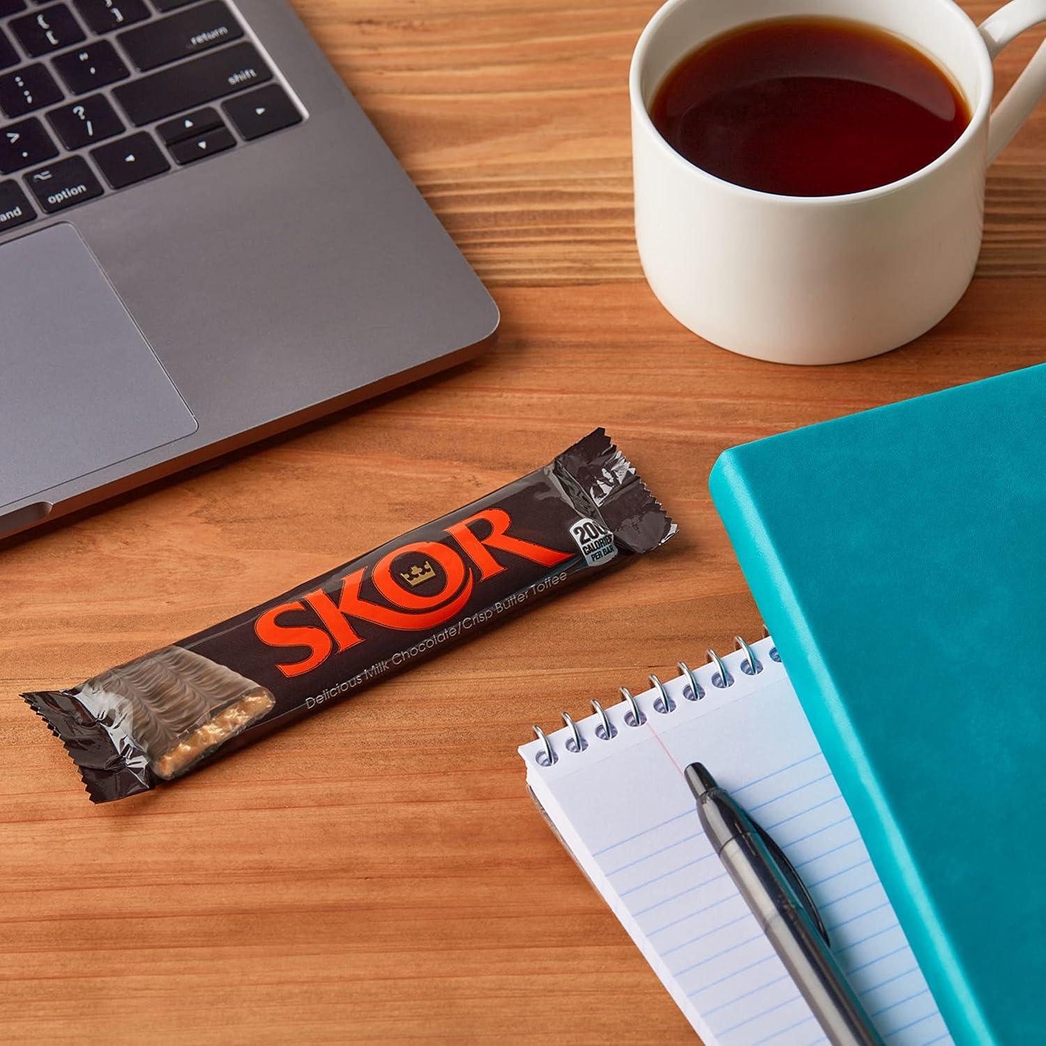 imageSKOR Crisp Butter Toffee and Chocolate Candy Bars 14 oz 18 Count