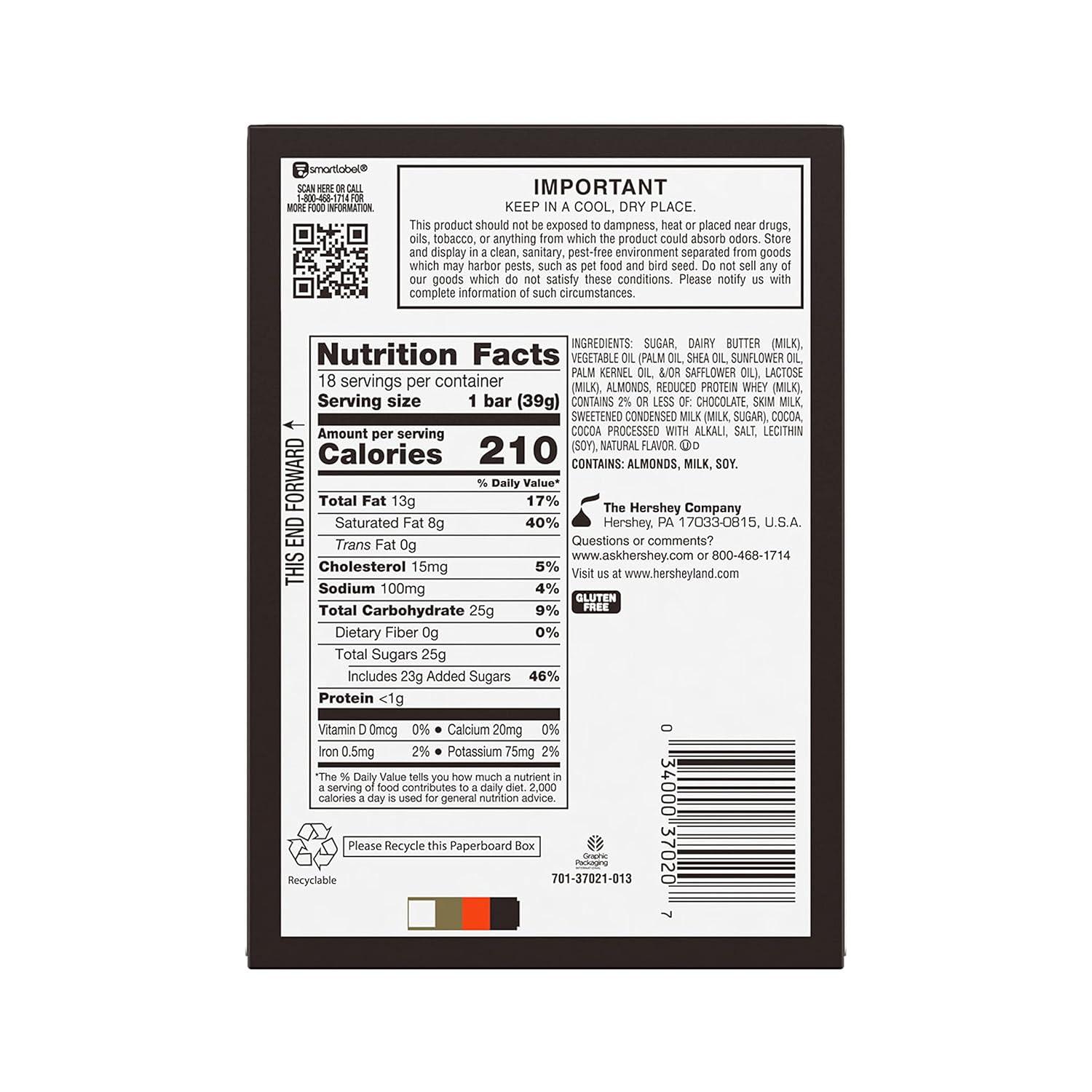 imageSKOR Crisp Butter Toffee and Chocolate Candy Bars 14 oz 18 Count