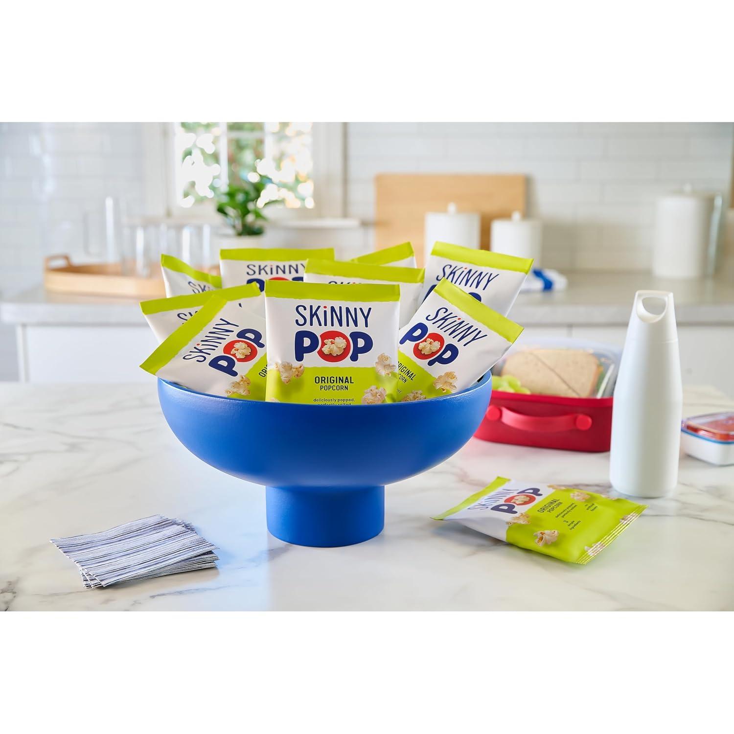 imageSkinnyPop Popcorn Original Whole Grain DairyFree Snack 065oz Bags 30ctOriginal  CheddarCheese