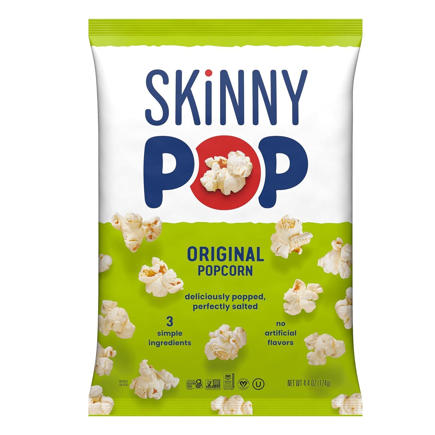 imageSkinnyPop Popcorn Original Whole Grain DairyFree Snack 44oz BagOriginal