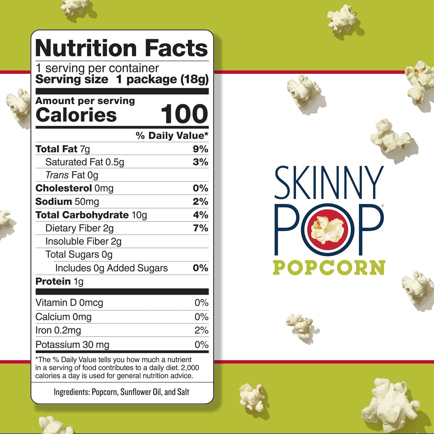 imageSkinnyPop Popcorn Original Whole Grain DairyFree Snack 44oz BagOriginal