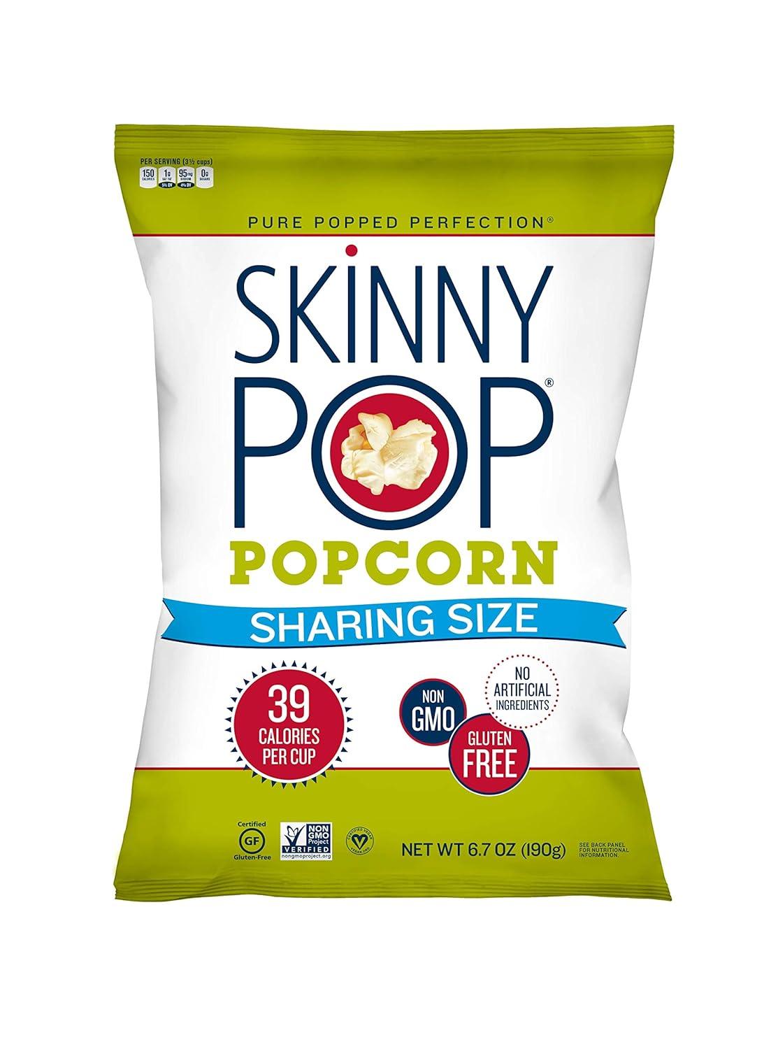 imageSkinnyPop Popcorn Original Whole Grain DairyFree Snack 44oz BagOriginal