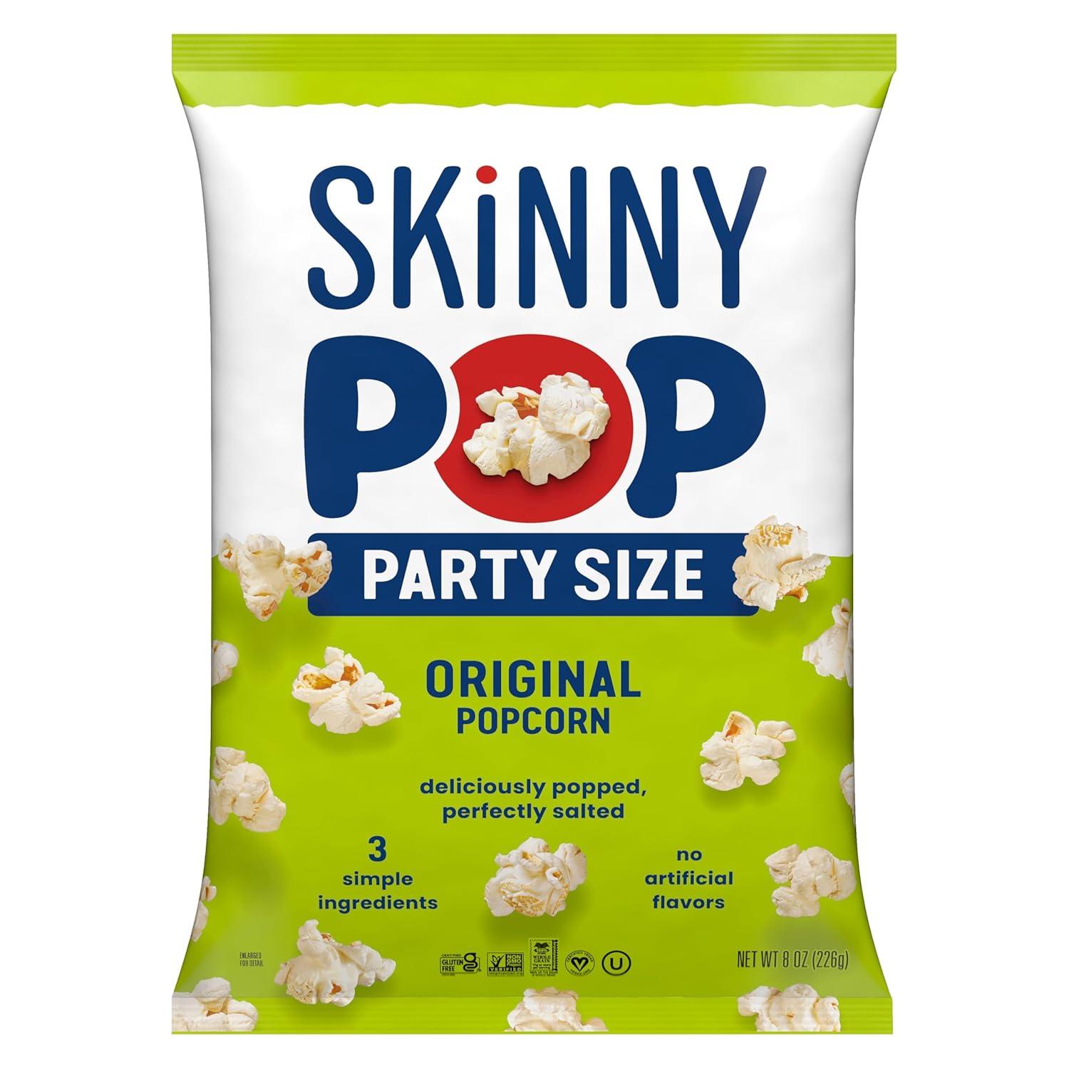 imageSkinnyPop Popcorn Original Whole Grain DairyFree Snack 44oz BagOriginal