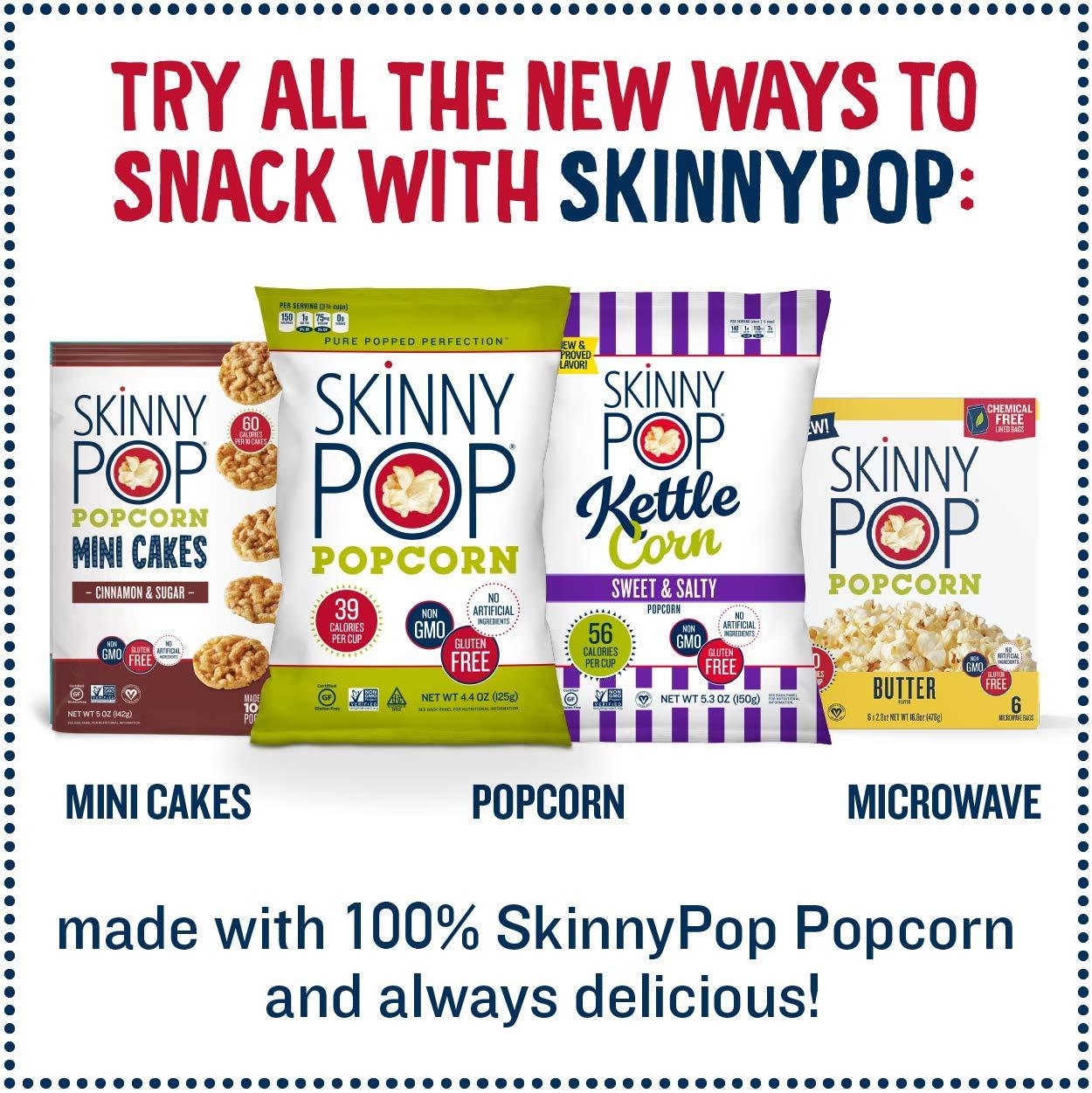 imageSkinnyPop Popcorn Original Whole Grain DairyFree Snack 44oz BagOriginal