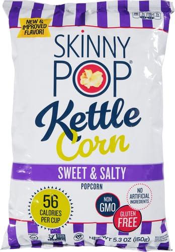 imageSkinnyPop Popcorn Original Whole Grain DairyFree Snack 44oz BagSweet  Salty Kettle