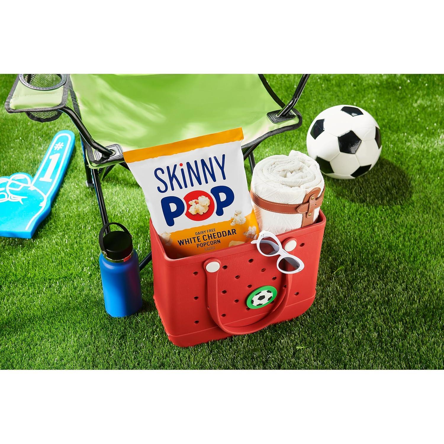 imageSkinnyPop Popcorn Original Whole Grain DairyFree Snack 44oz BagWhite Cheddar