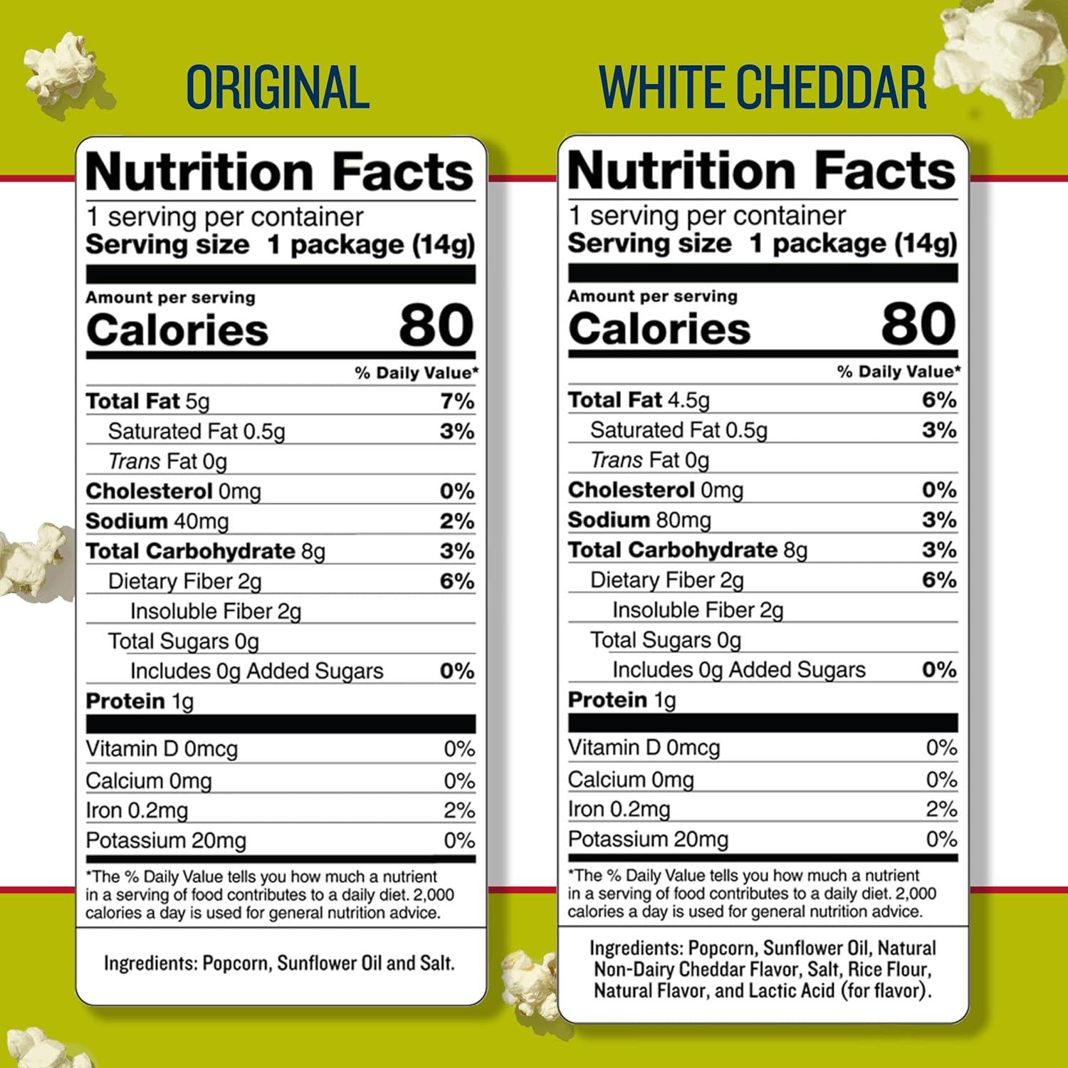 imageSkinnyPop Sweet ampamp Salty Variety Pack SkinnyPop Original and Kettle Corn Dots Cinnamon Sugar Pretzels Reeses Popcorn OntheGo Snacks Individually Sized Bags 15 CountOriginal  CheddarCheese