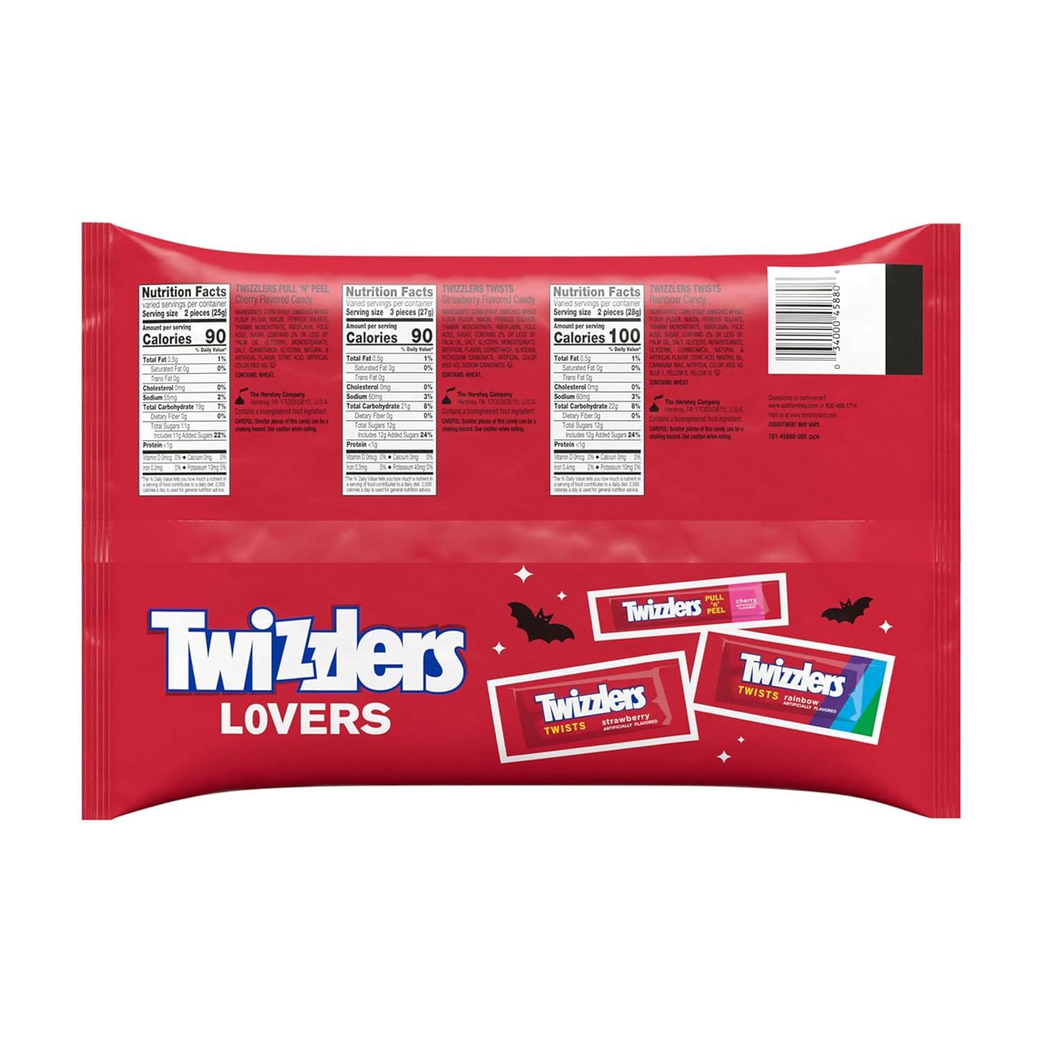 imageTWIZZLERS Assorted Flavored Licorice Style Candy Bulk Party Pack Halloween Candy 4634 ozAssorted