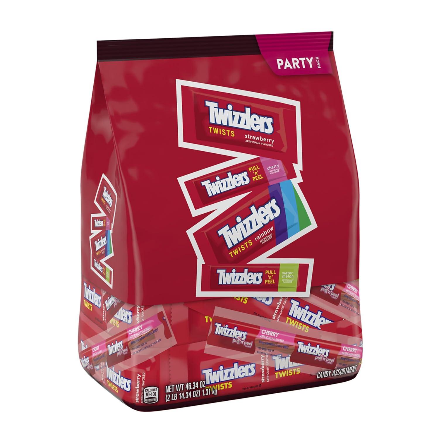 imageTWIZZLERS Assorted Flavored Licorice Style Candy Bulk Party Pack Halloween Candy 4634 ozAssorted
