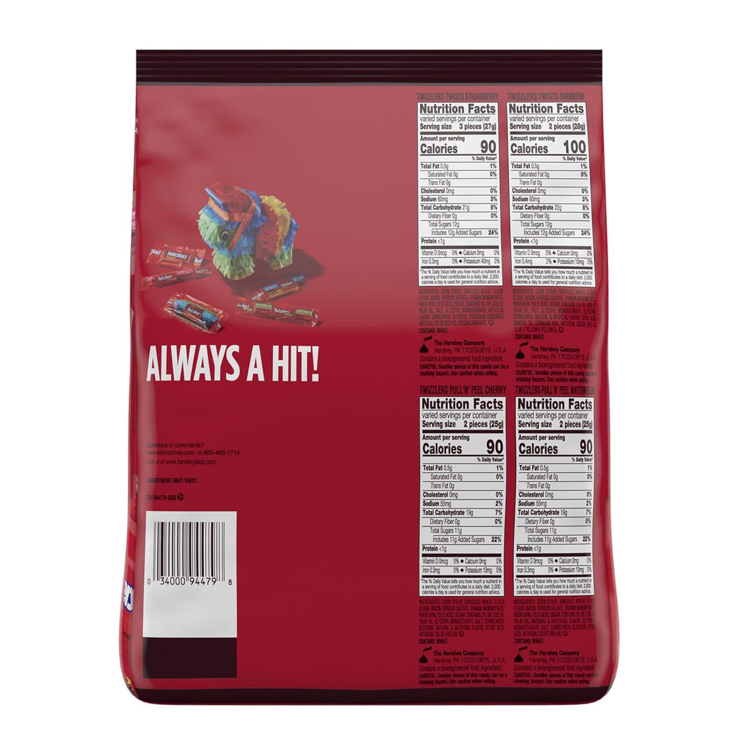imageTWIZZLERS Assorted Flavored Licorice Style Candy Bulk Party Pack Halloween Candy 4634 ozAssorted