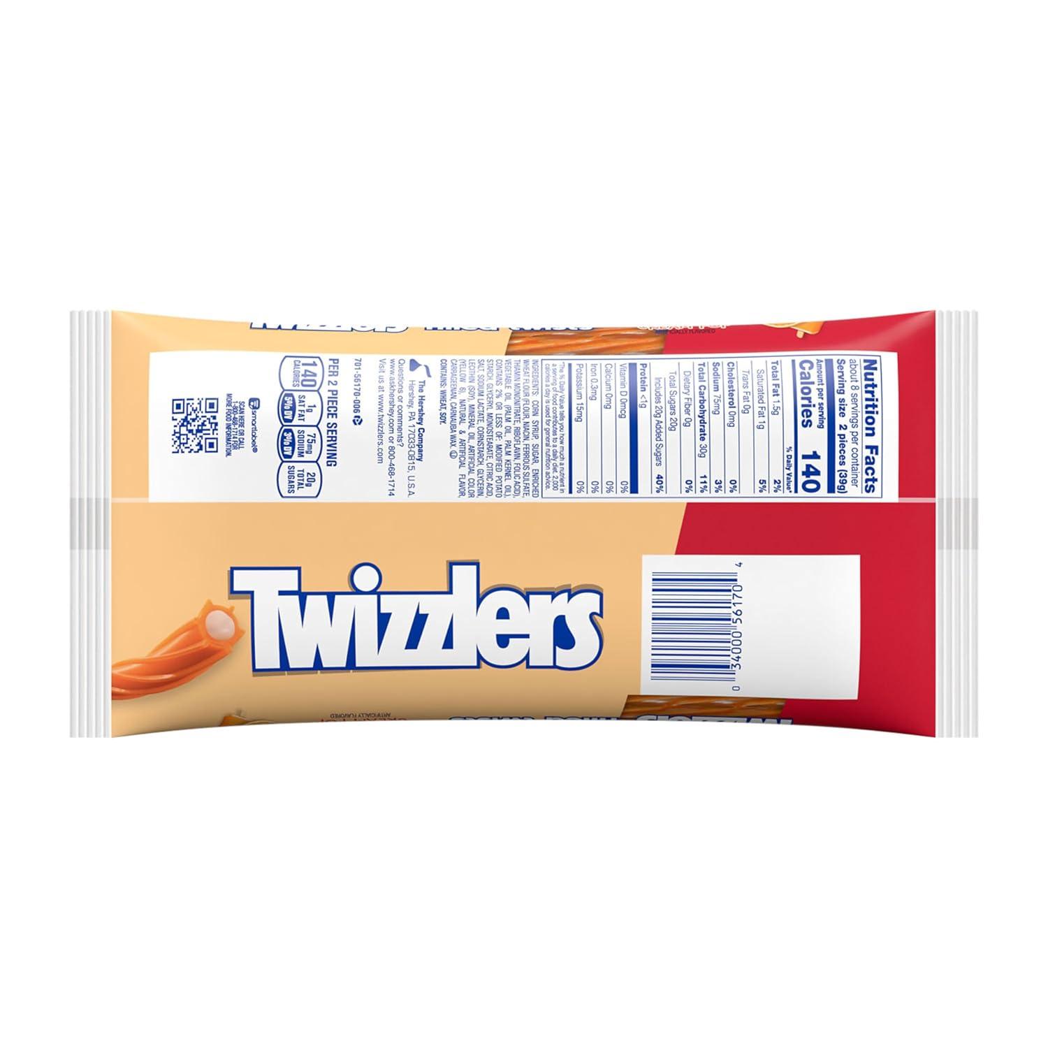 imageTWIZZLERS Filled Twists Orange Cream Pop Flavored Chewy Candy Bags 11 oz 12 CountOrange