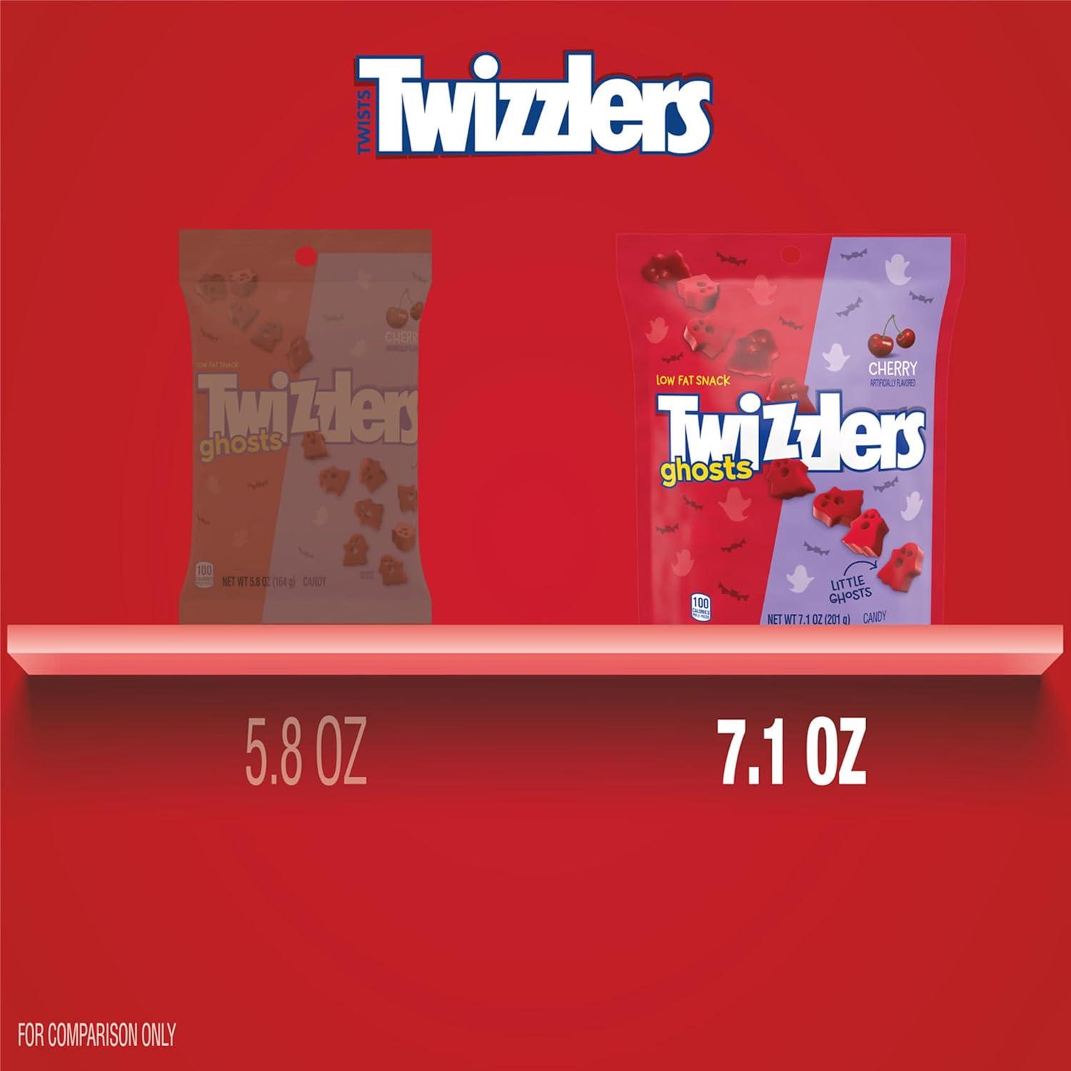 imageTWIZZLERS NIBS Cherry Flavored Licorice Style Chewy Candy Bags 6 oz 12 CountGhosts Cherry