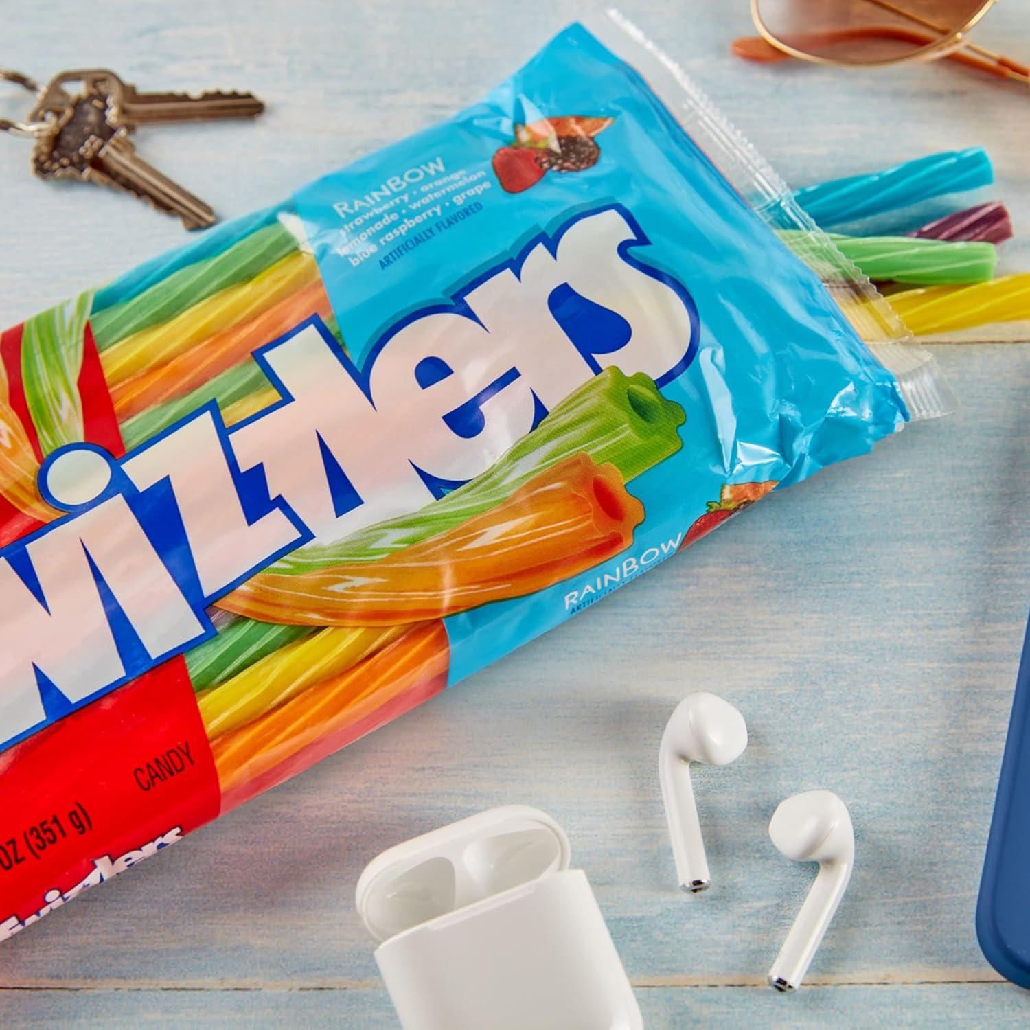 imageTWIZZLERS Twists Strawberry Flavored King Size Chewy Candy Packs 5 oz 15 Count124 Ounce Pack of 6