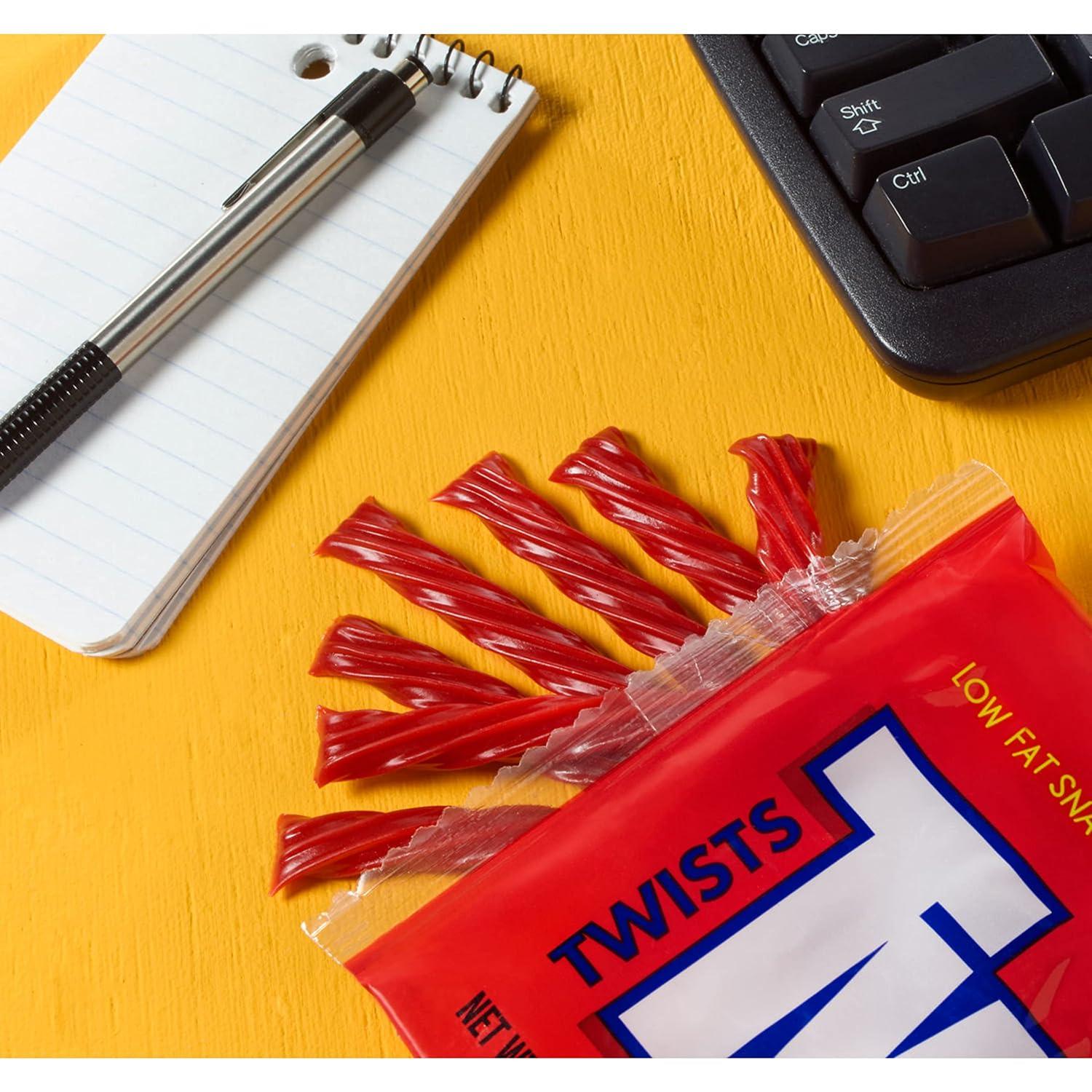 imageTWIZZLERS Twists Strawberry Flavored King Size Chewy Candy Packs 5 oz 15 Count5 Ounce Pack of 15