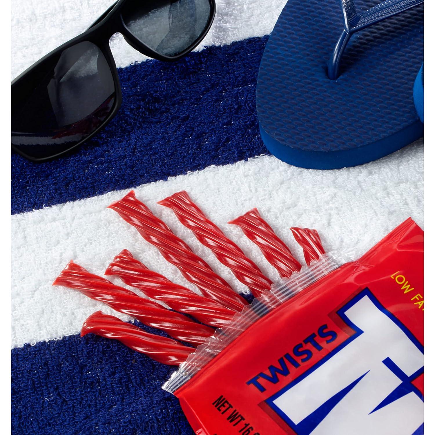 imageTWIZZLERS Twists Strawberry Flavored King Size Chewy Candy Packs 5 oz 15 Count5 Ounce Pack of 15