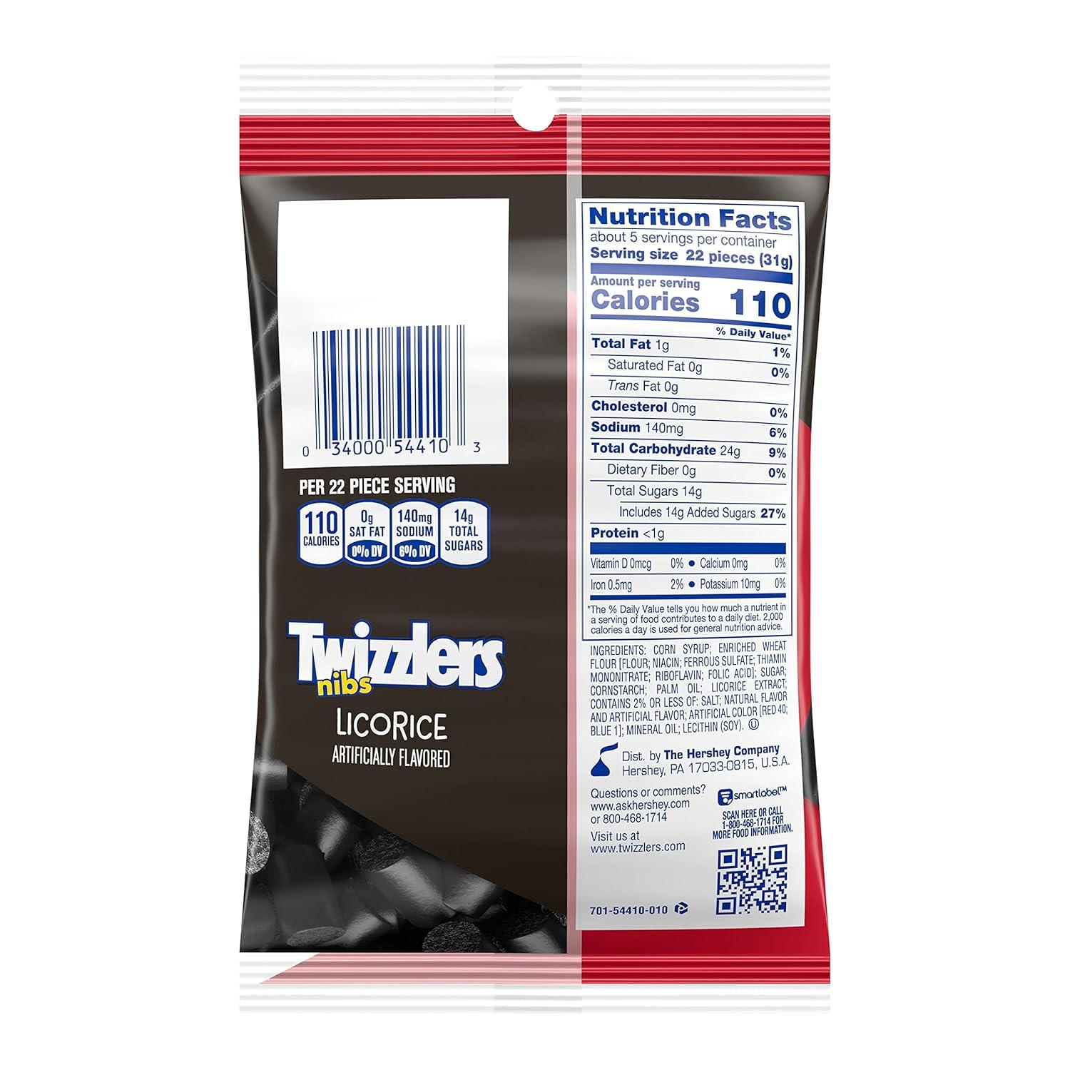imageTWIZZLERS Twists Strawberry Flavored King Size Chewy Candy Packs 5 oz 15 Count6 Ounce Pack of 12