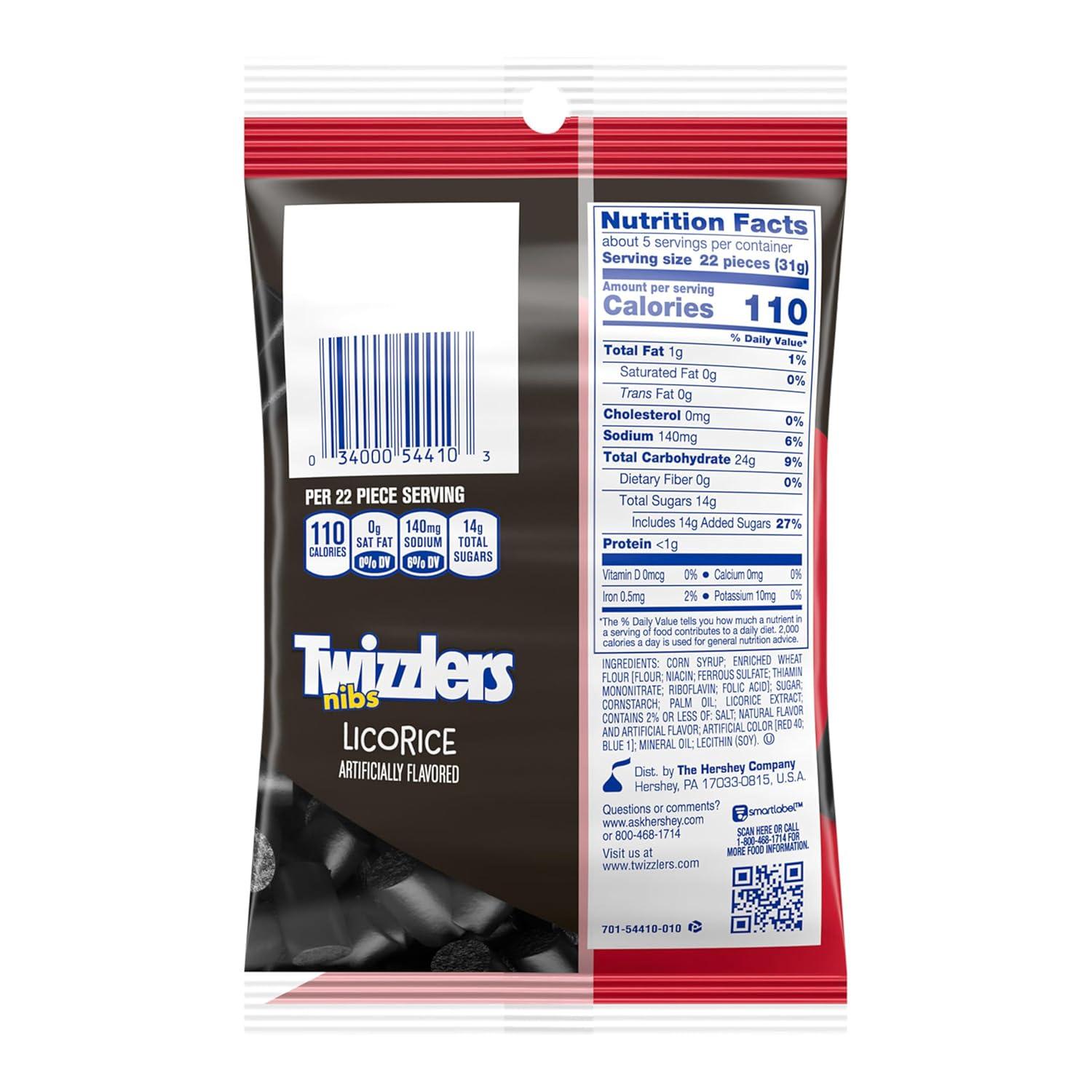 imageTWIZZLERS Twists Strawberry Flavored King Size Chewy Candy Packs 5 oz 15 Count6 Ounce Pack of 12