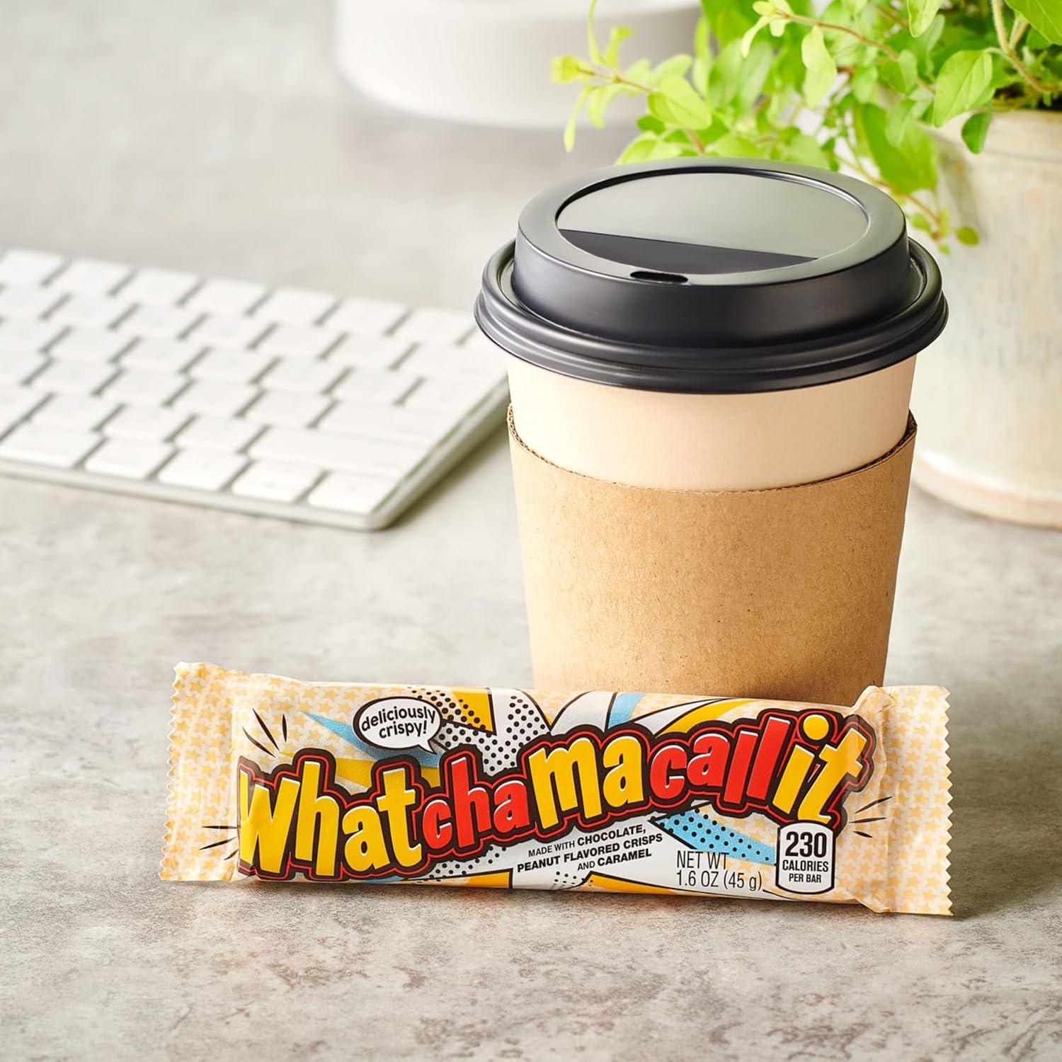 imageWHATCHAMACALLIT Chocolate Caramel Peanut Crisps Candy Bars 16 oz 36 Count