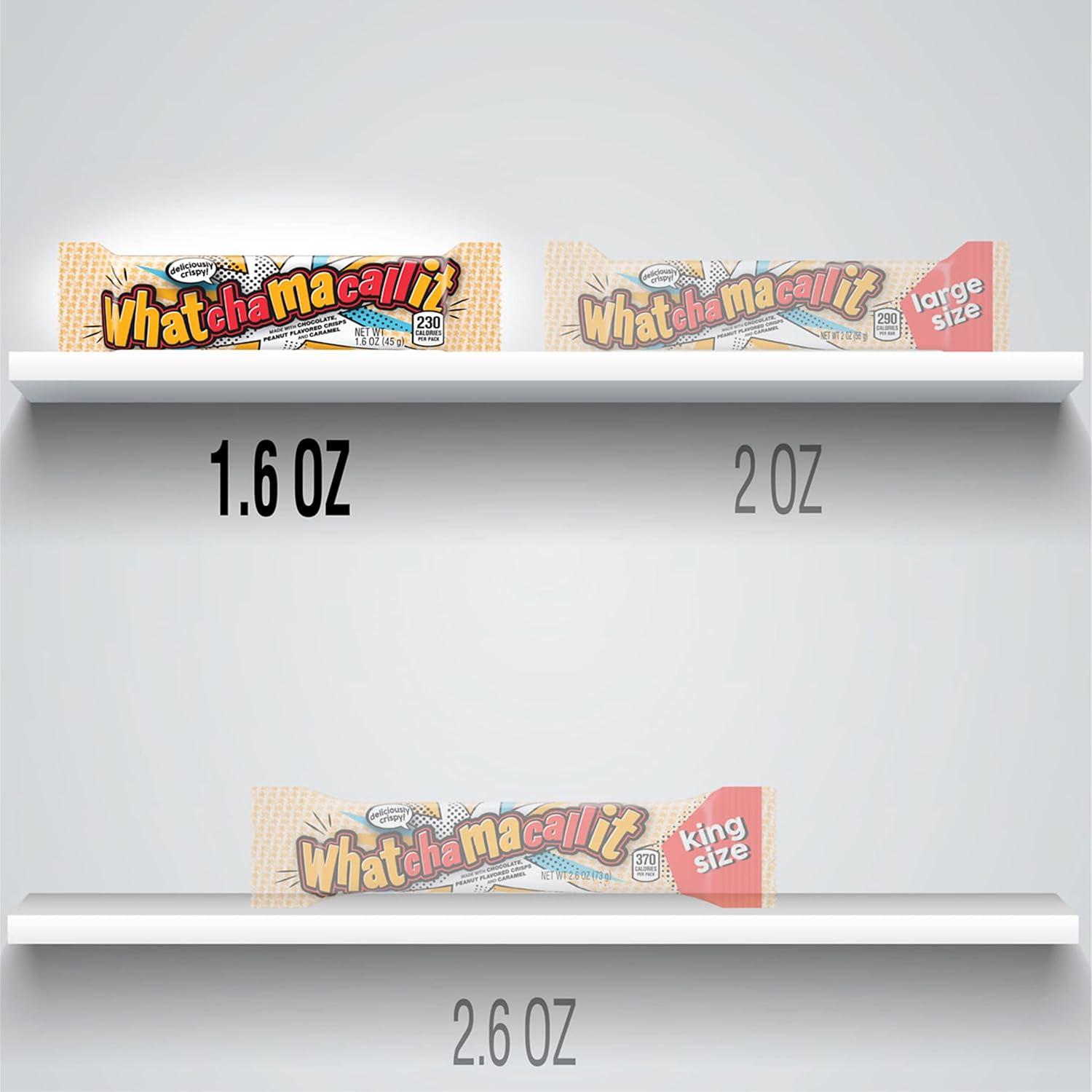 imageWHATCHAMACALLIT Chocolate Caramel Peanut Crisps Candy Bars 16 oz 36 Count