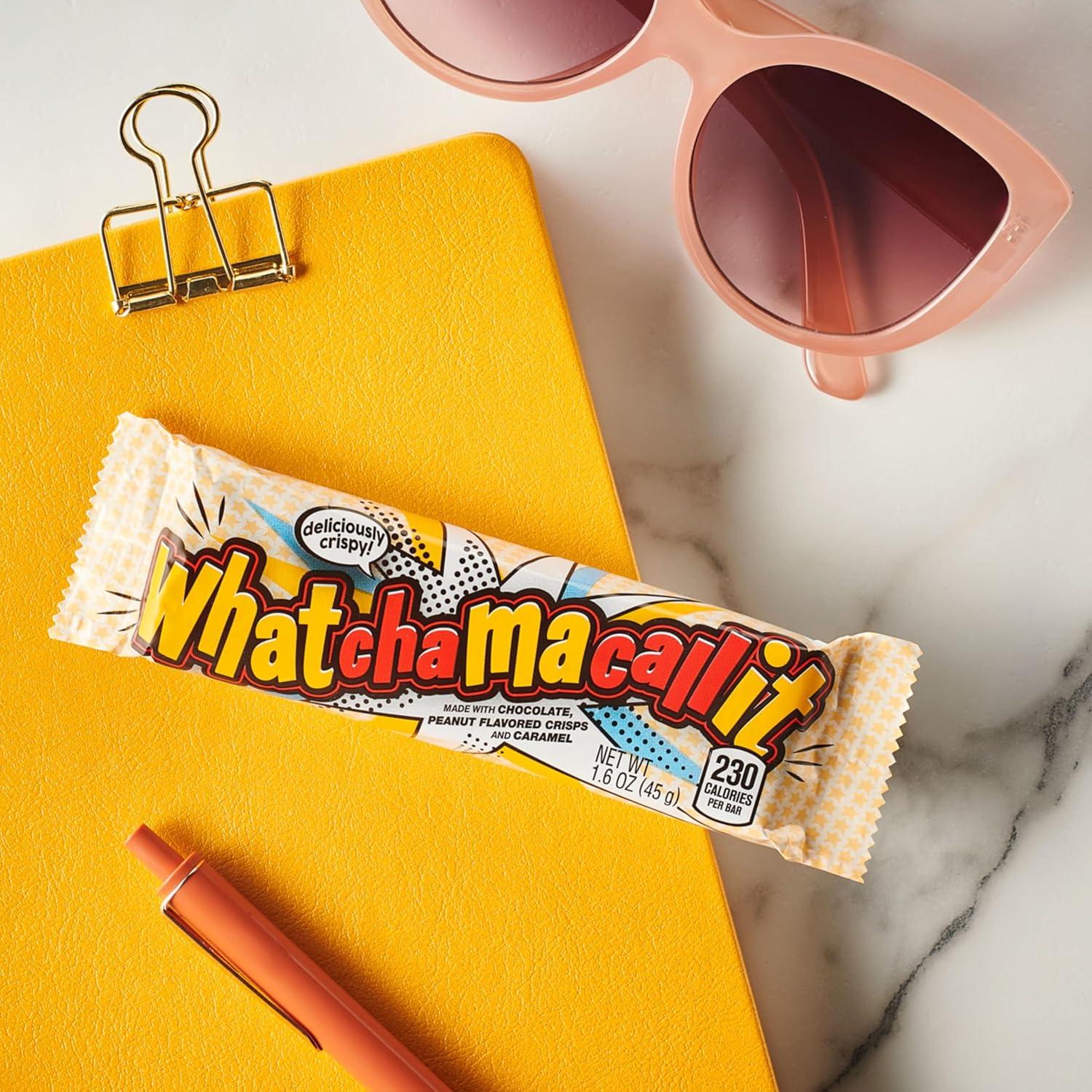 imageWHATCHAMACALLIT Chocolate Caramel Peanut Crisps Candy Bars 16 oz 36 Count