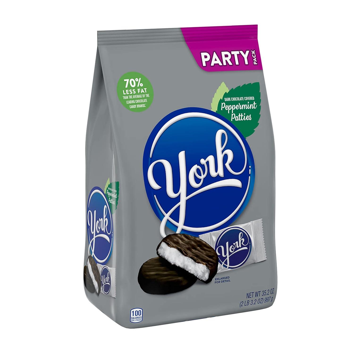imageYORK Dark Chocolate Peppermint Patties Candy Party Pack 352 ozOriginal