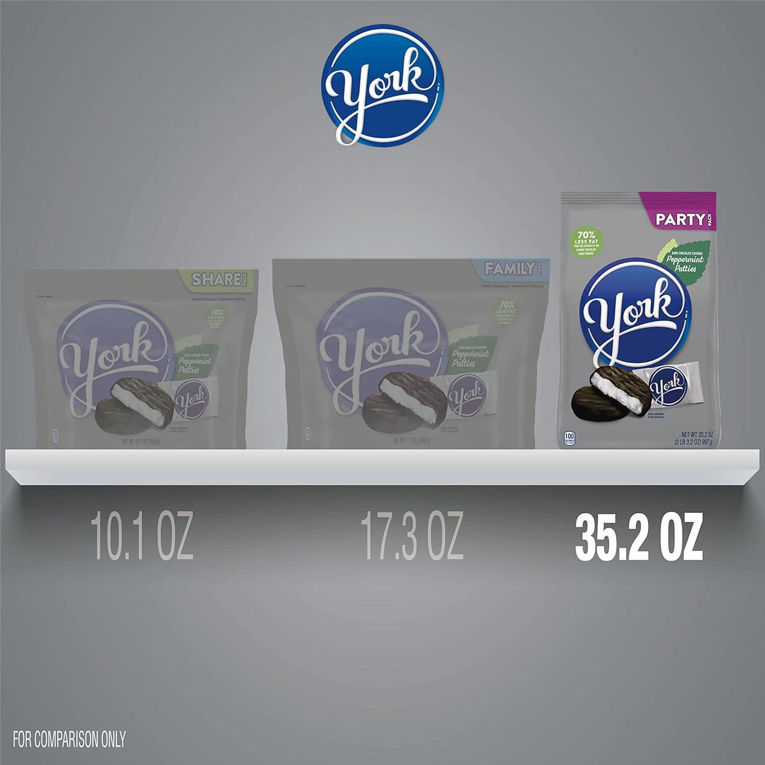 imageYORK Dark Chocolate Peppermint Patties Candy Party Pack 352 ozOriginal