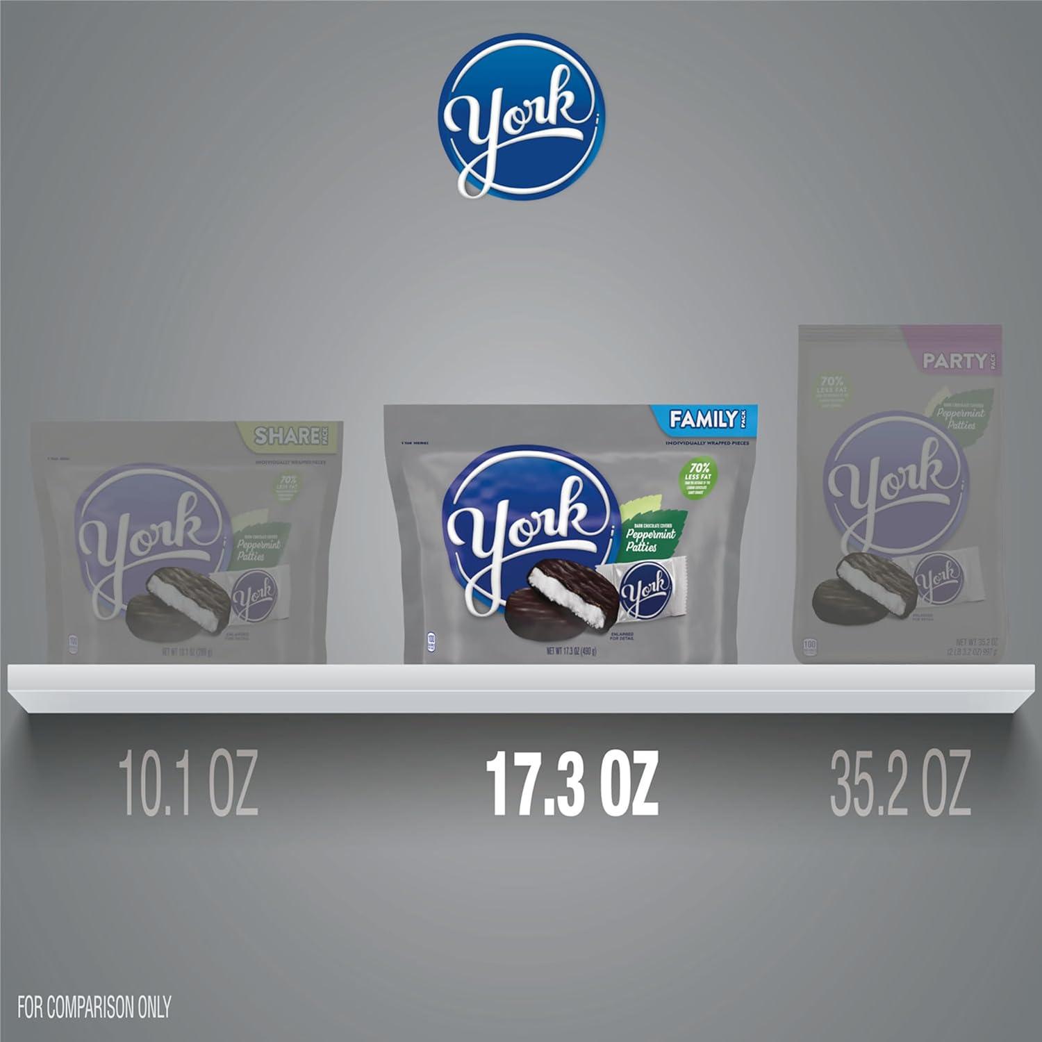 imageYORK Dark Chocolate Peppermint Patties Candy Party Pack 352 ozOriginal