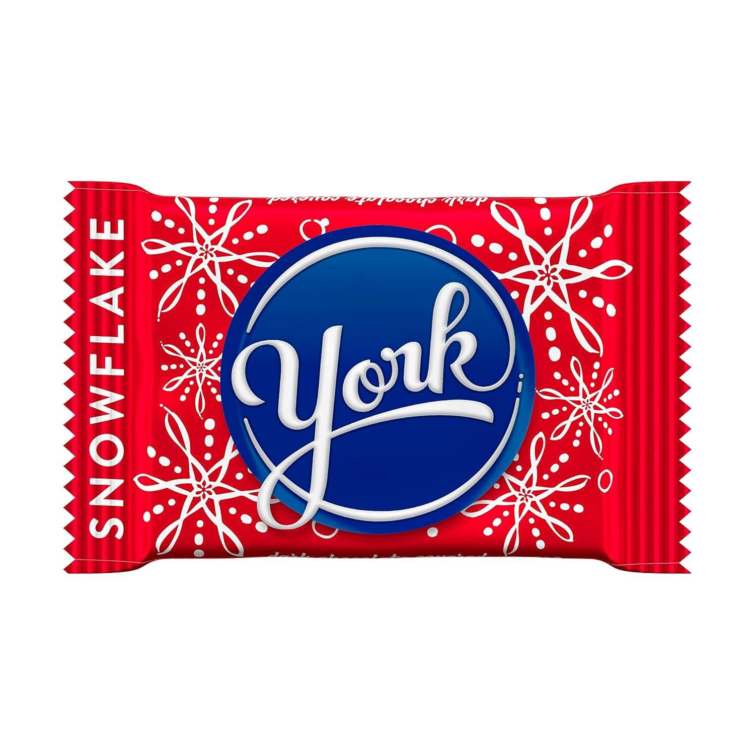 imageYORK Dark Chocolate Peppermint Patties Snowflakes Christmas Candy Bag 16 ozDark Chocolate