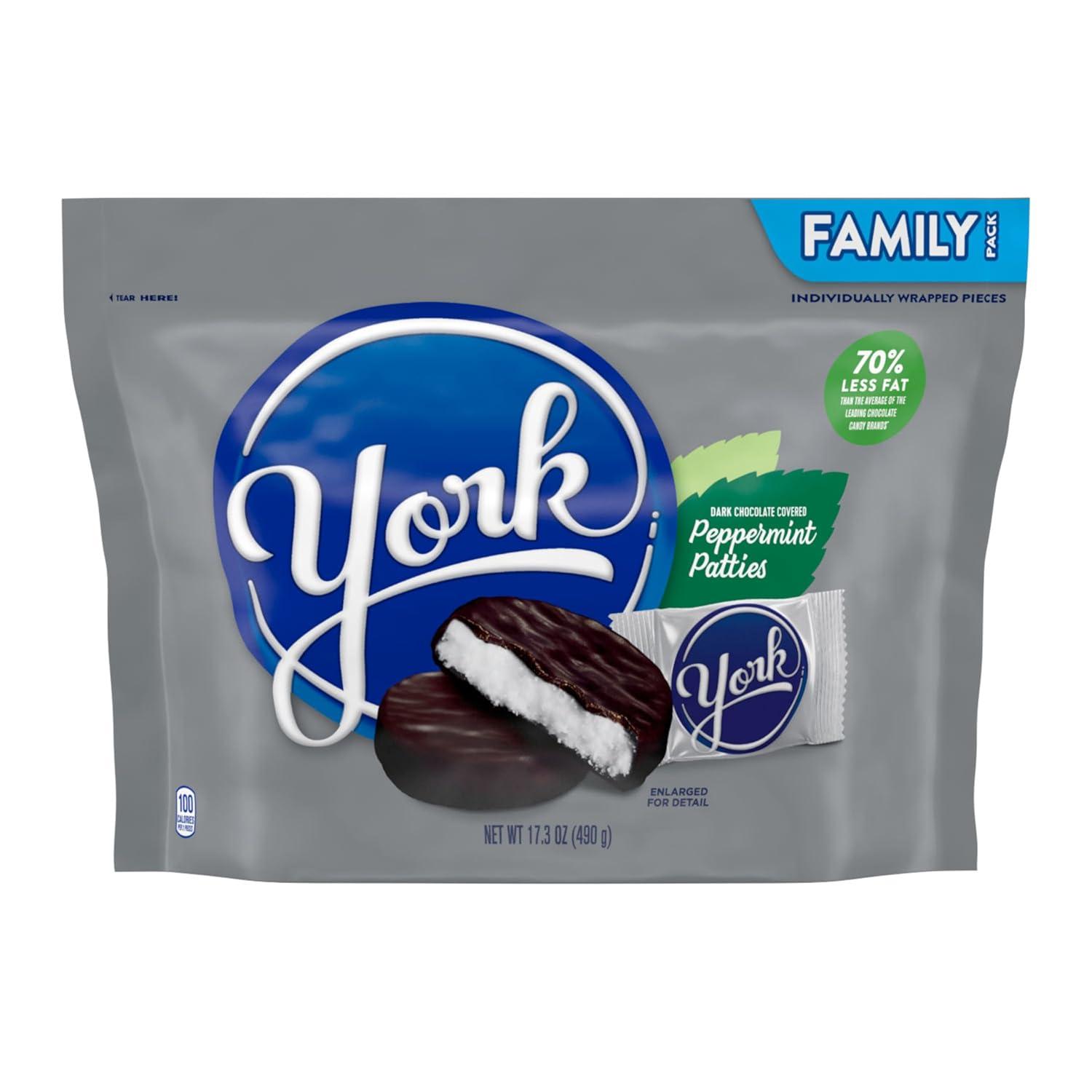 imageYORK Dark Chocolate Peppermint Patties Snowflakes Christmas Candy Bag 16 ozDark Chocolate