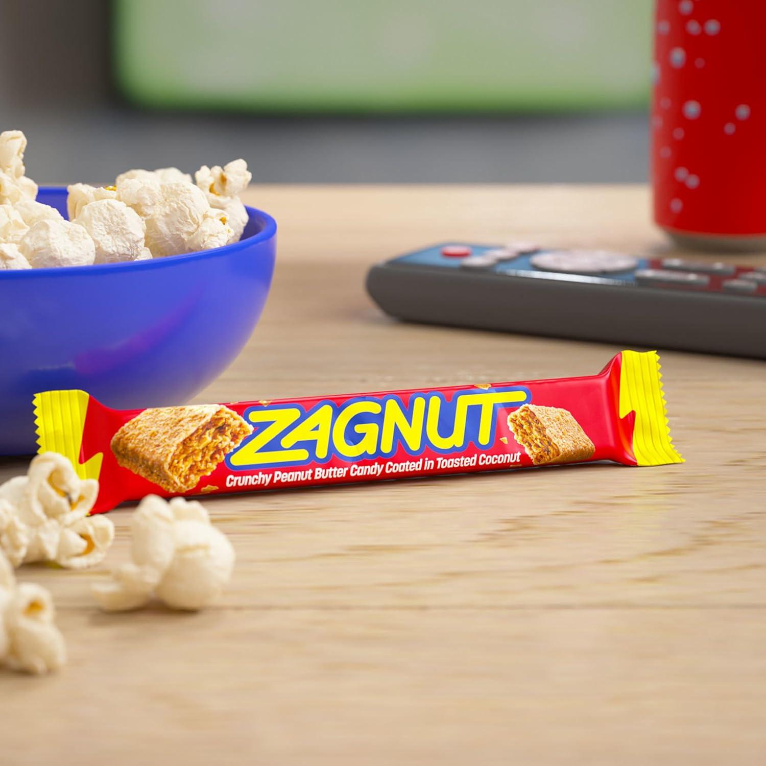 imageZAGNUT Crunchy Peanut Butter with Toasted Coconut Candy Bars 151 oz 18 Count