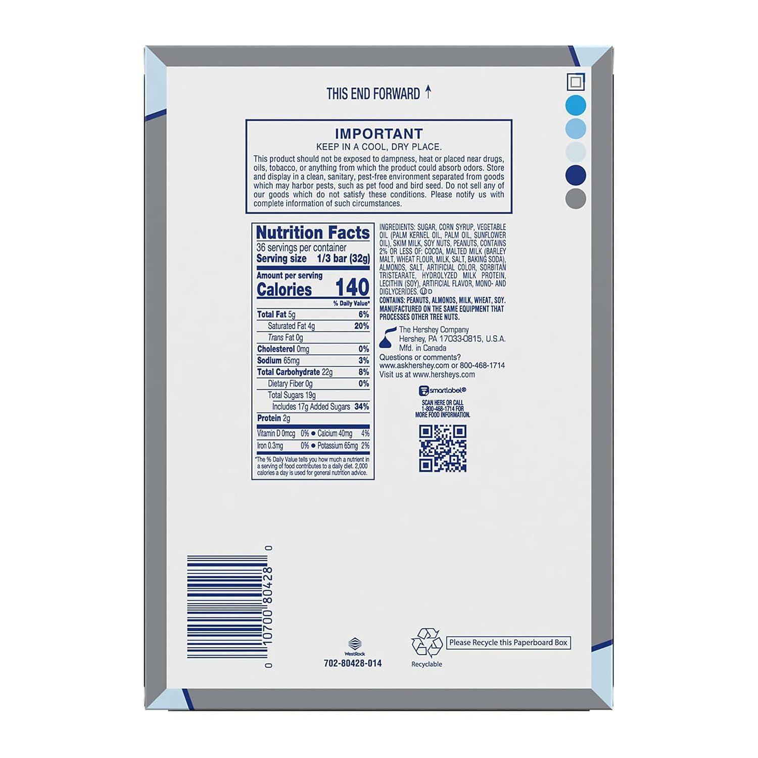 imageZERO White Fudge Caramel Peanut and Almond Nougat King Size Candy Bulk Individually Wrapped 34 oz Bars 12 Count