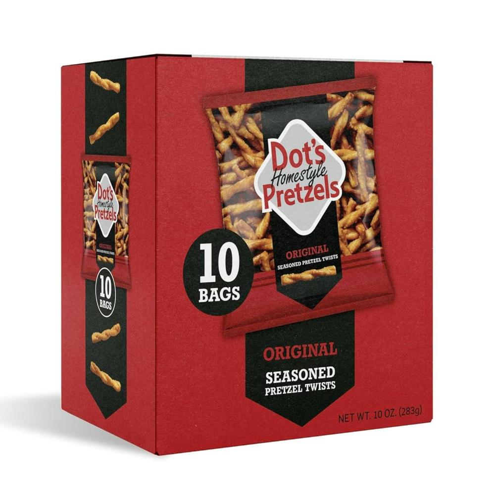 imageDots Pretzels Variety Pack Original Honey Mustard and Parmesan Garlic Twist Snack 1oz Individually Sized Bags 18 CountOriginal