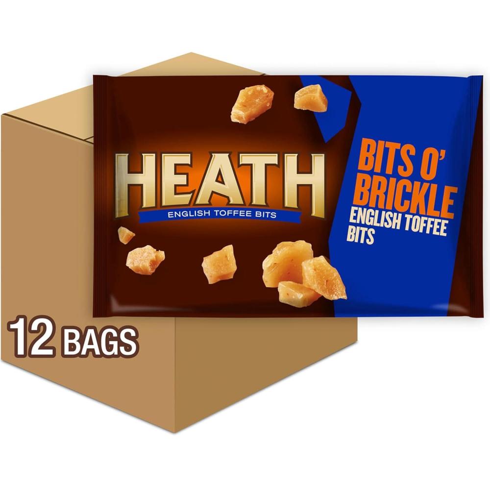 imageHEATH BITS O BRICKLE English Toffee Bits Bags 8 oz 12 Count