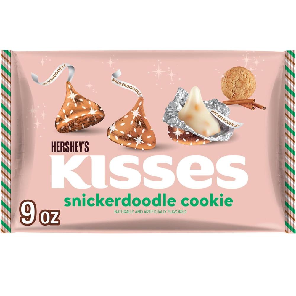 imageHERSHEYS KISSES Snickerdoodle Cookie Flavored Christmas Candy Bag 9 ozSnickerdoodle