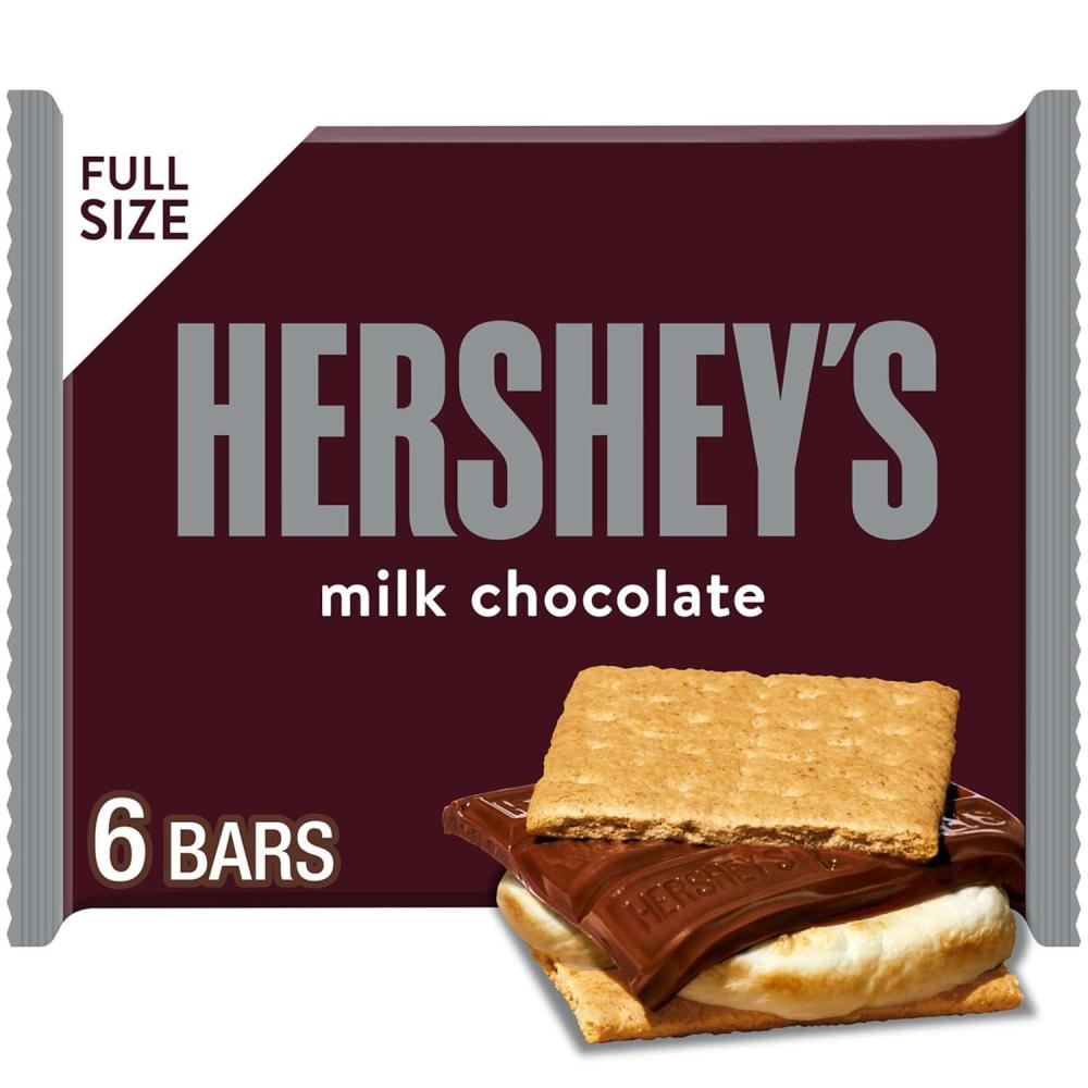 imageHERSHEYS Milk Chocolate Candy Bars Halloween Candy 155 oz 6 CountCandy Bars