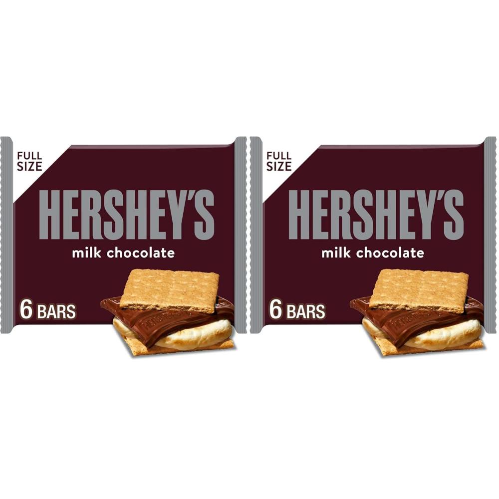 imageHERSHEYS Milk Chocolate Candy Bars Halloween Candy 155 oz 6 CountChocolate Bars