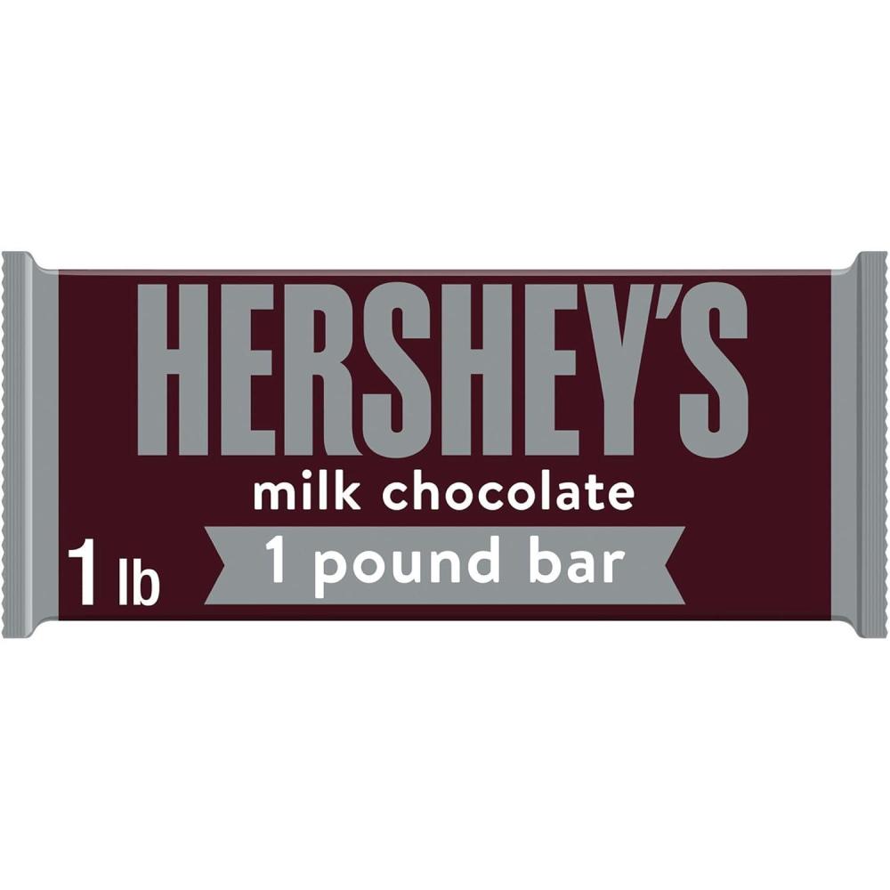 imageHERSHEYS Milk Chocolate Candy Gift Bar 1 lbNew Version